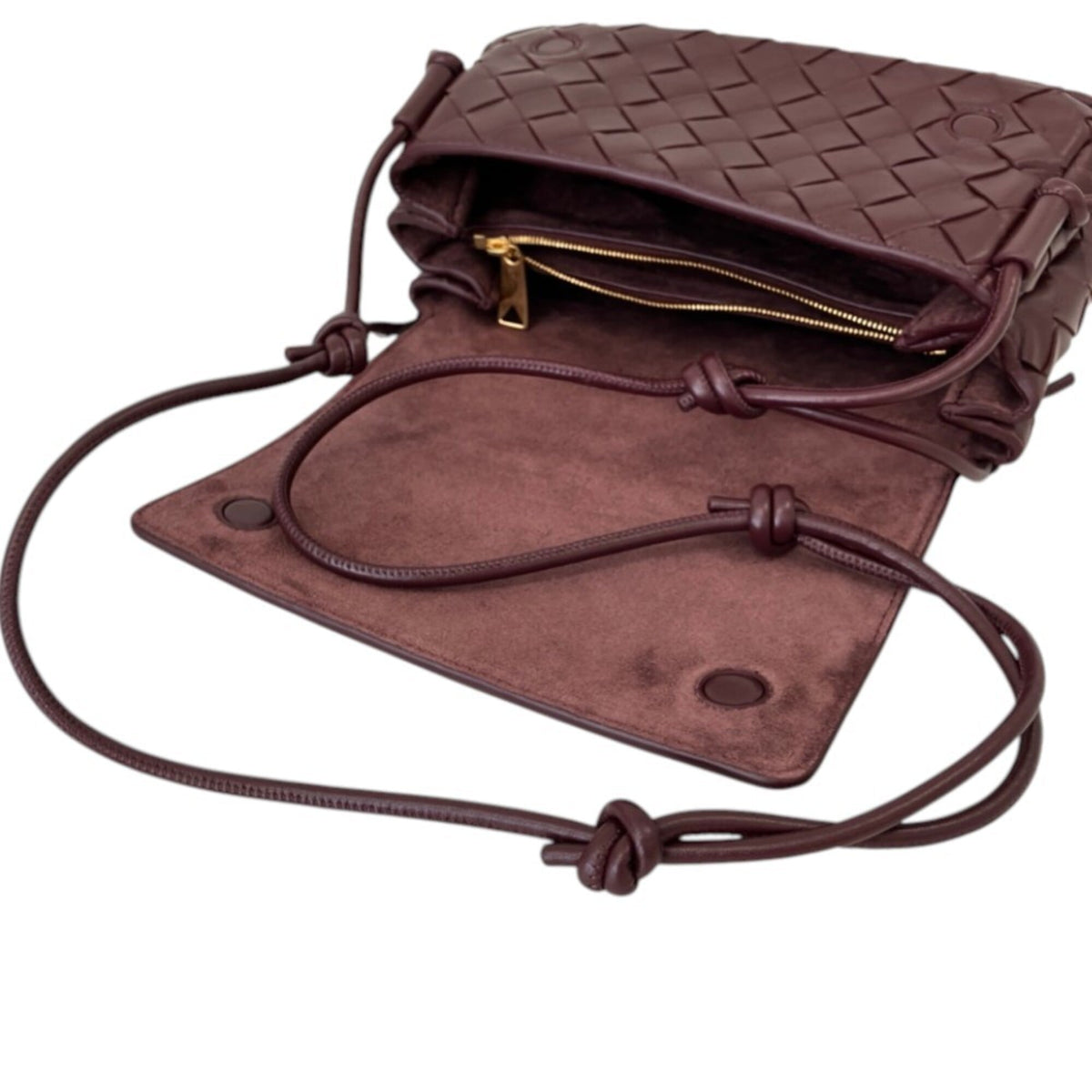 Bottega Veneta Bordeaux Leather Shoulder Bag (Pre-Owned)