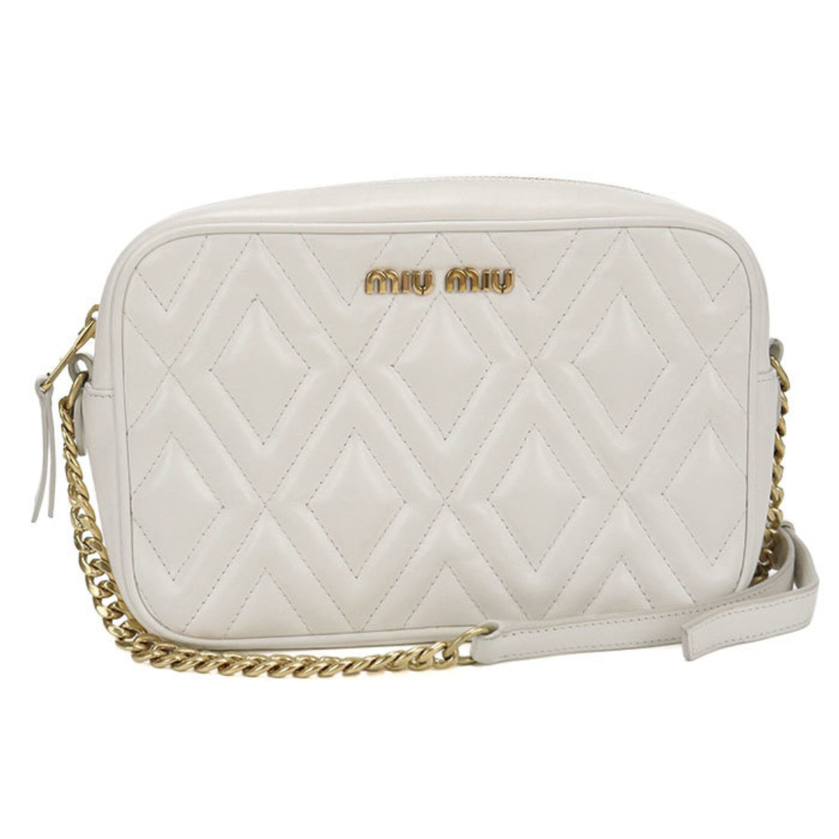 Miu Miu White Leather Shoulder Bag (Pre-Owned)