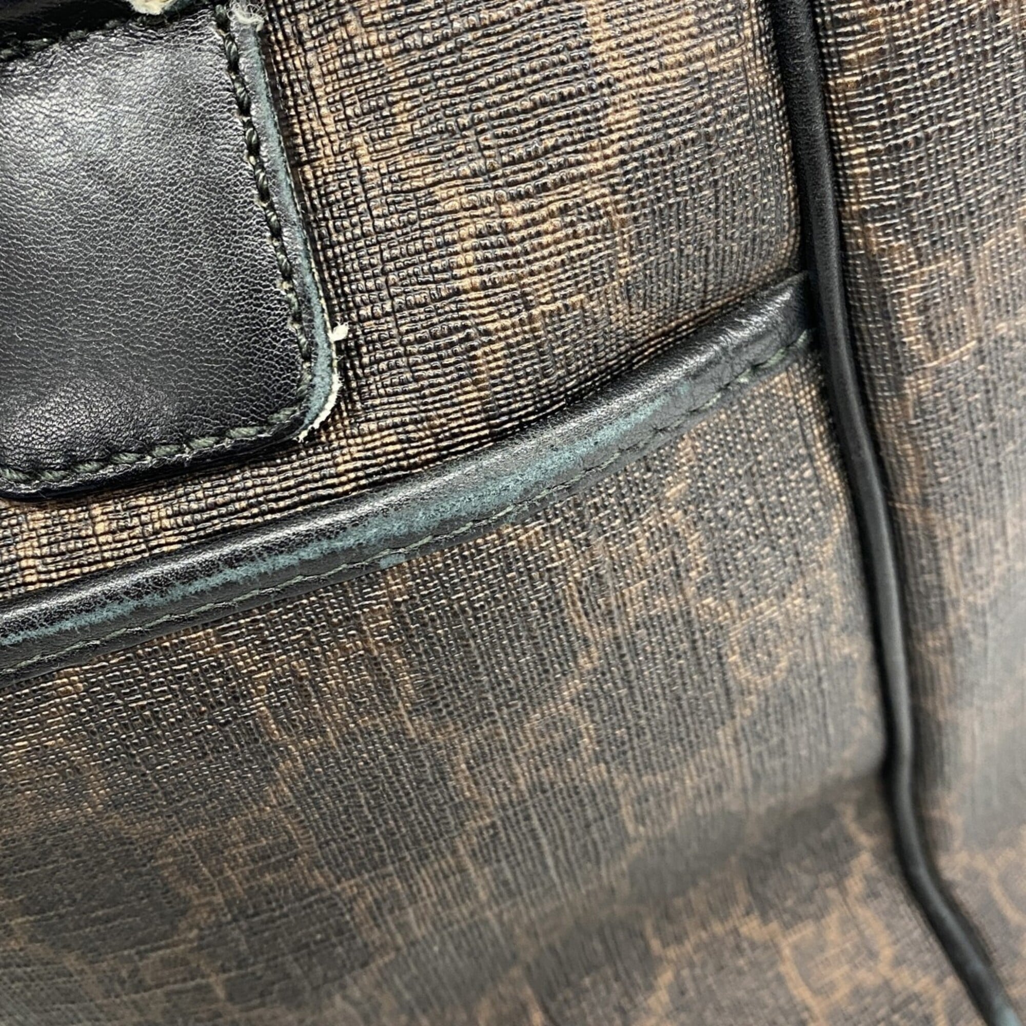 Gucci Black Brown Pvc Tote Bag (Pre-Owned)
