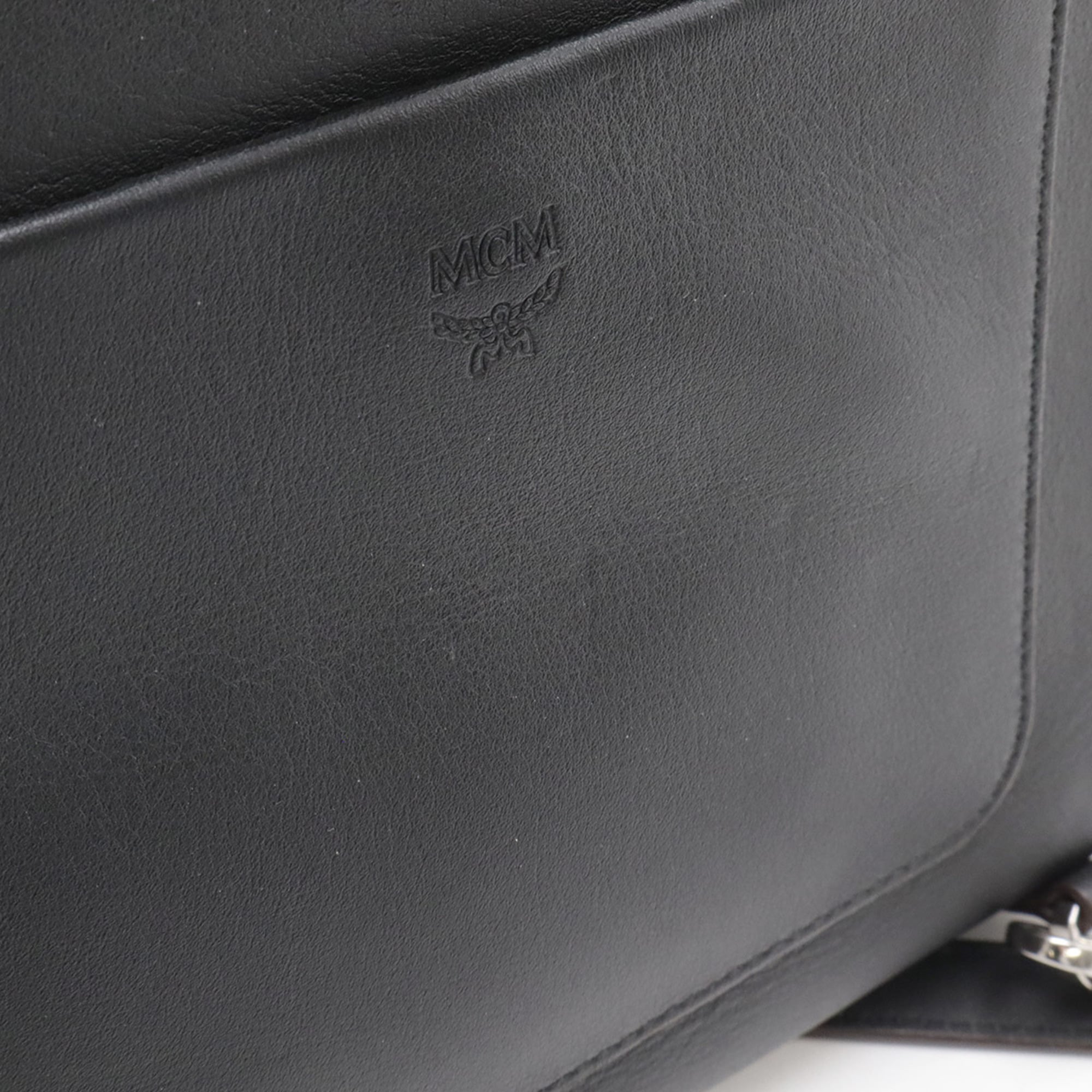 Mcm Visetos Black Canvas Leather Backpack (Pre-Owned)