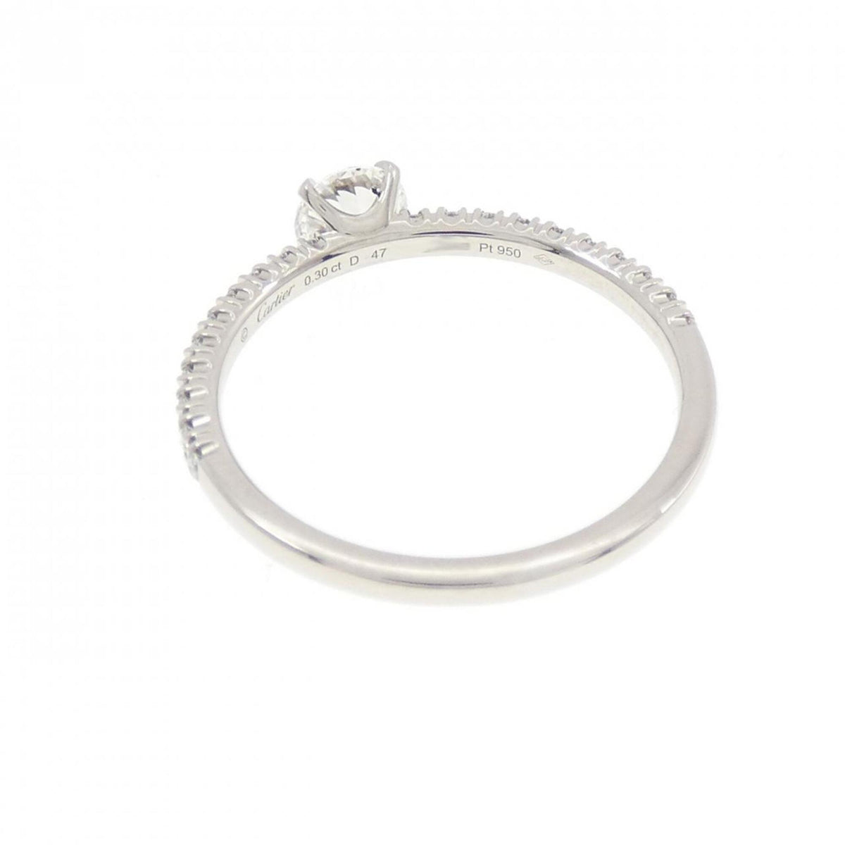 Cartier Silver Platinum 950 Anniversary Ring (Pre-Owned)