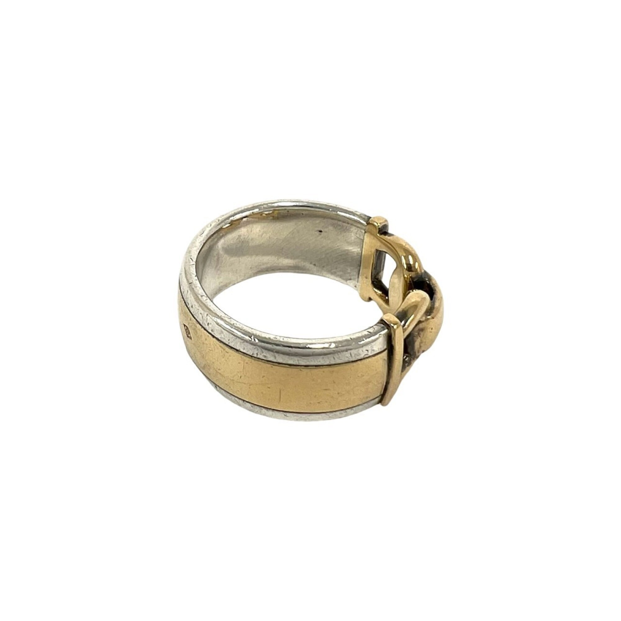 Hermes Gold Silver Yellow Gold (18K) Silver 925 Band Ring (Pre-Owned)