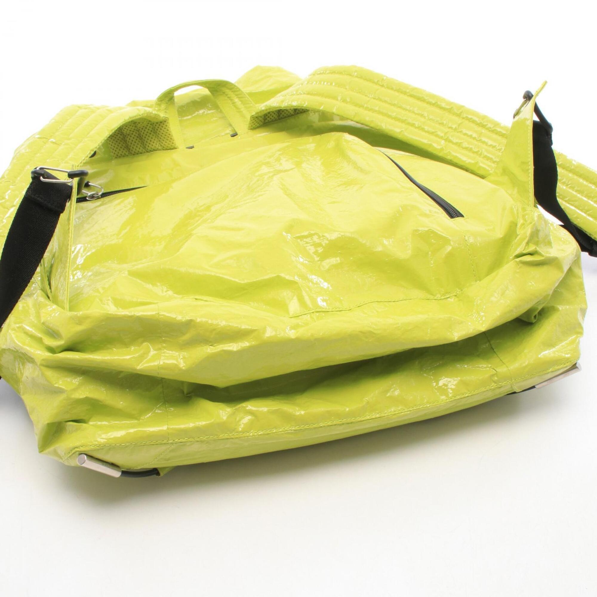 Bottega Veneta Yellow Nylon Backpack Handbag (Pre-Owned)