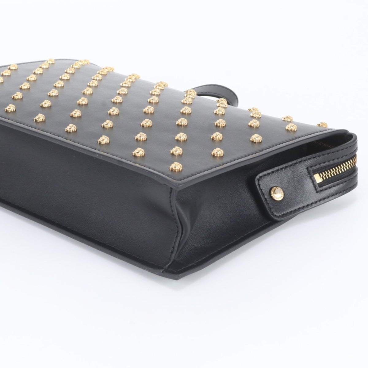Versace Black Leather Clutch Bag Pouch (Pre-Owned)
