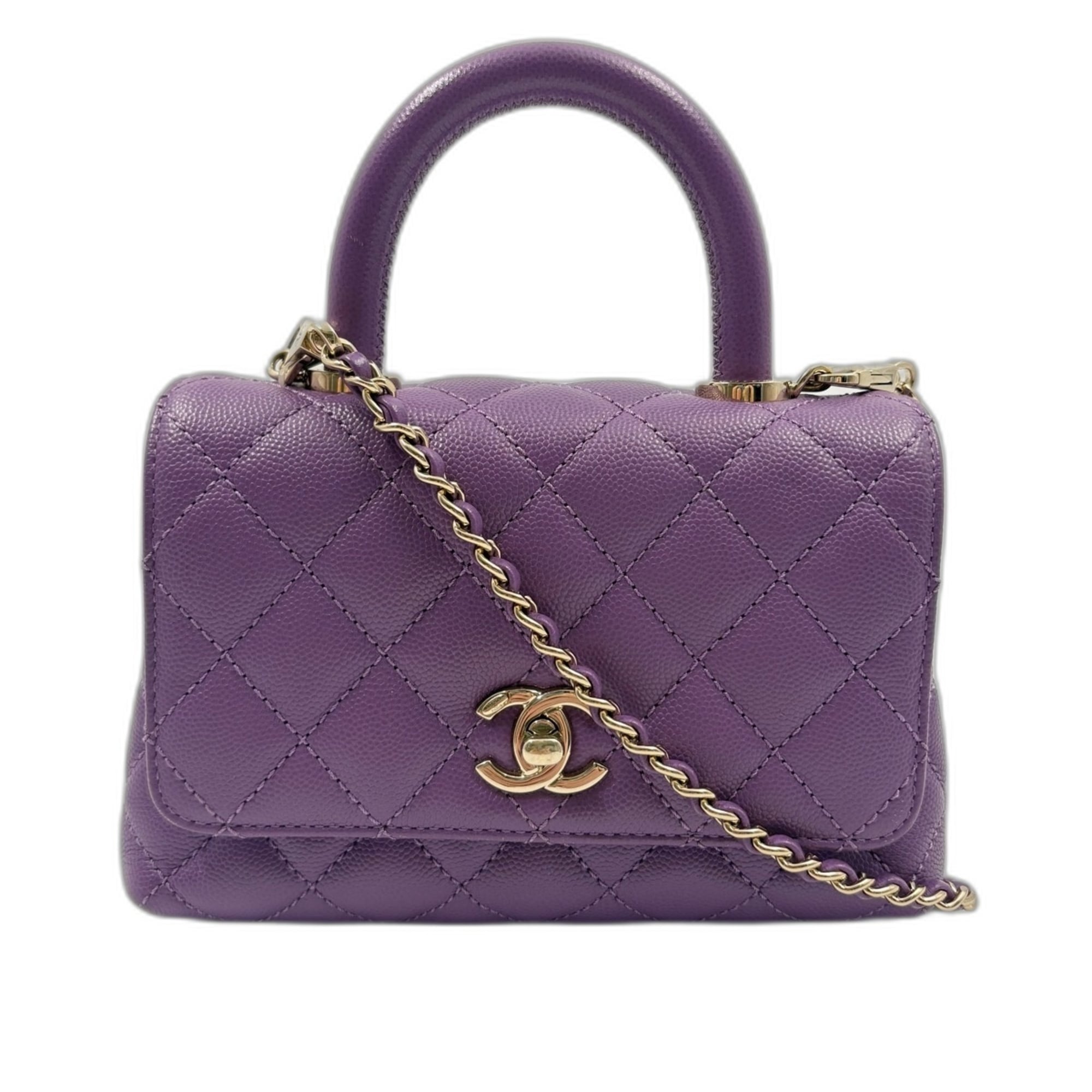 Chanel Matelasse Purple Handbag (Pre-Owned)