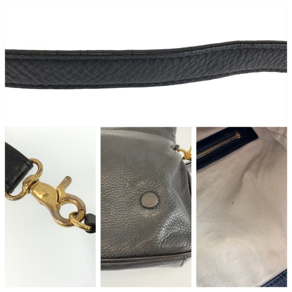 Tory Burch Black Leather Clutch Bag Shoulder Bag (Pre-Owned)