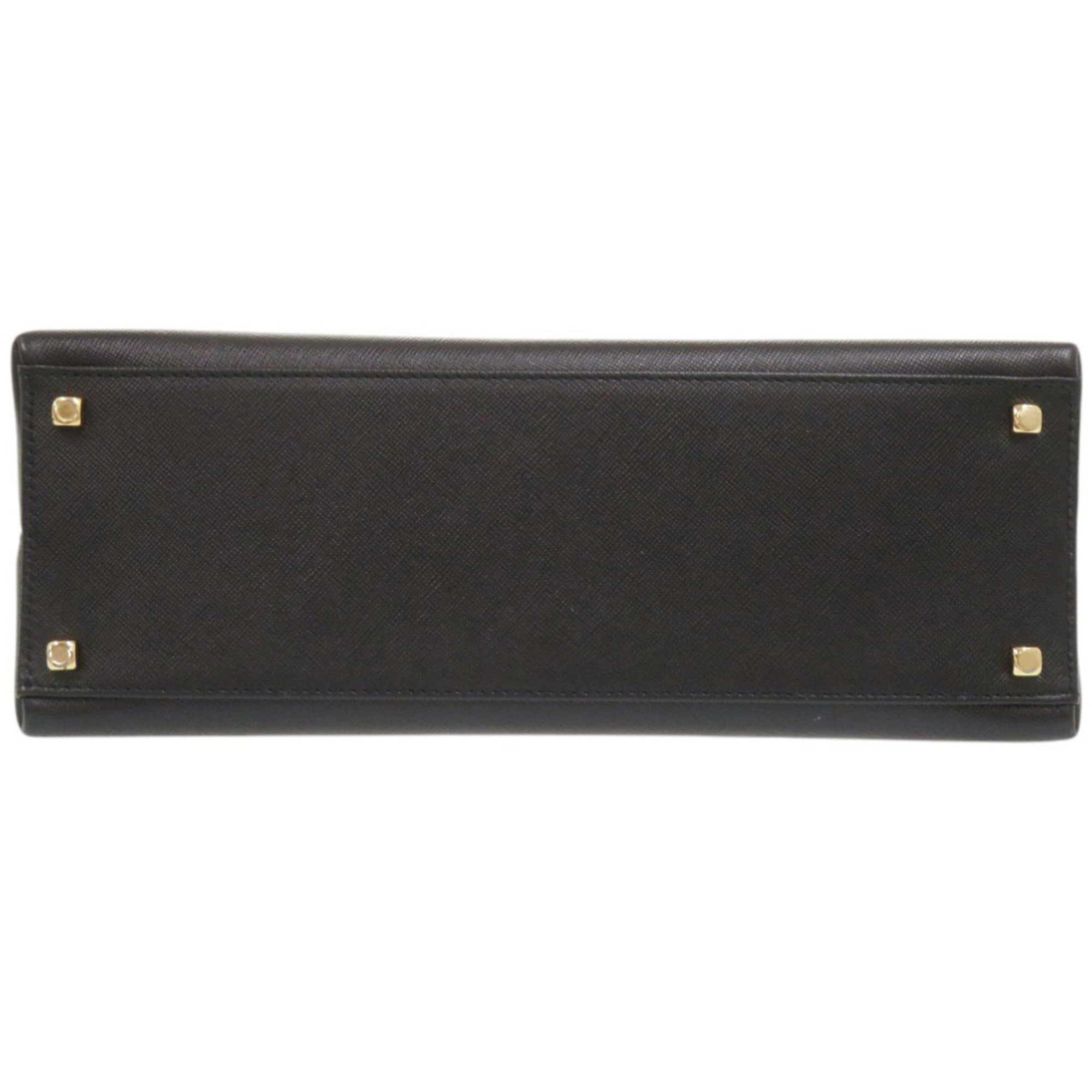 Salvatore Ferragamo Black Leather Handbag (Pre-Owned)