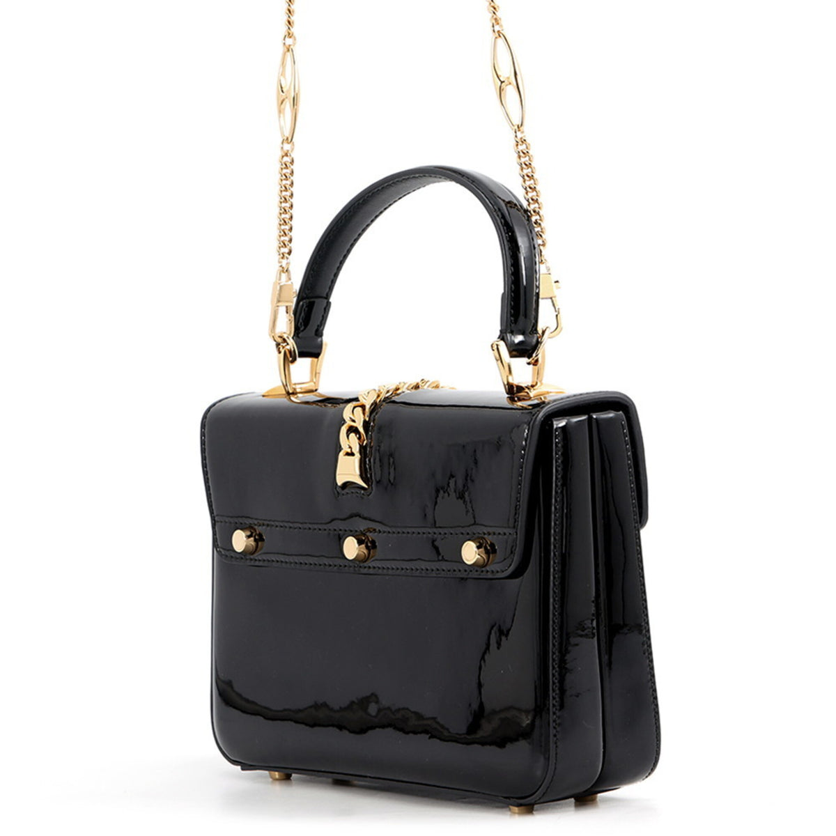 Gucci Black Leather Handbag Shoulder Bag (Pre-Owned)