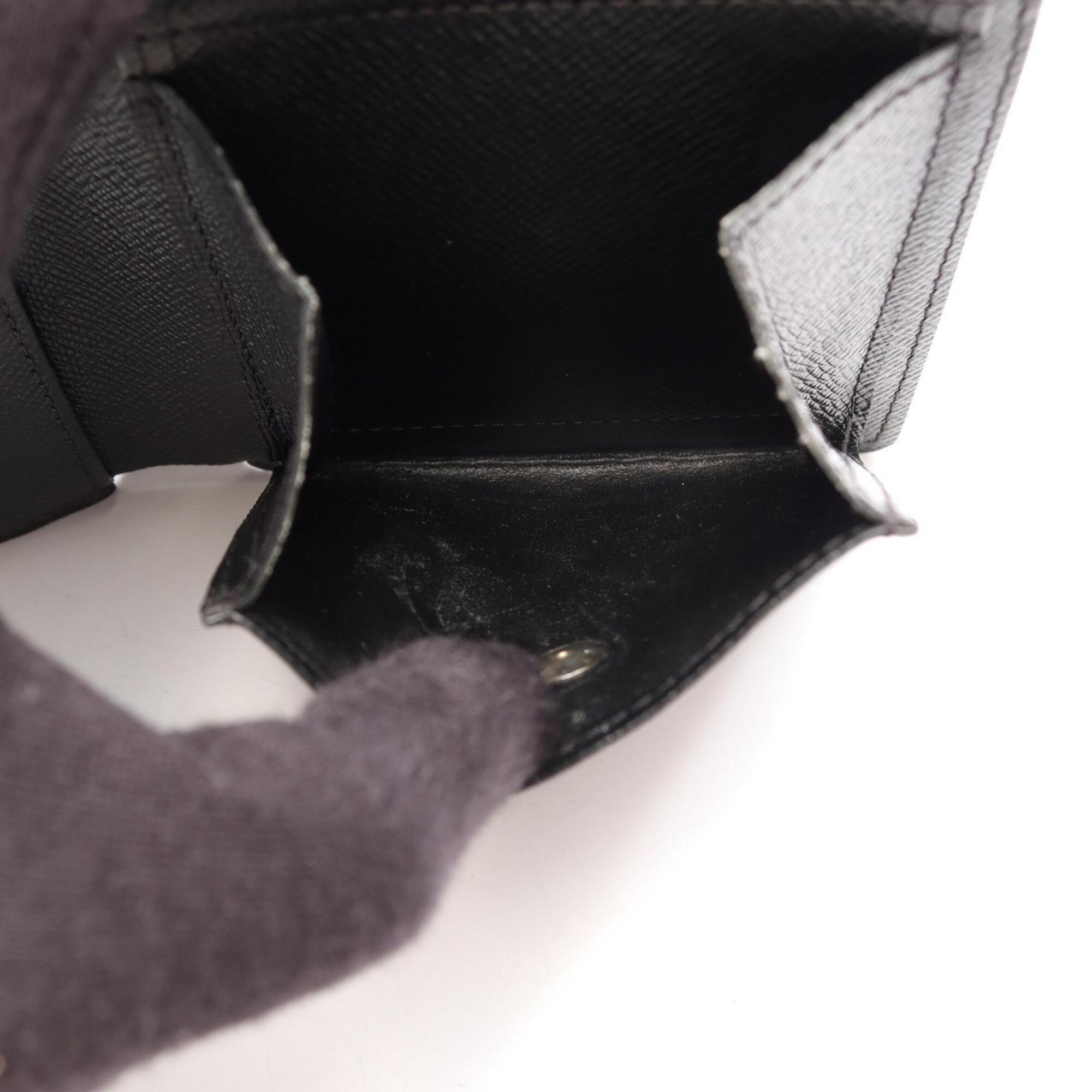 Louis Vuitton Black Leather Pvc Wallet (Bi-Fold) (Pre-Owned)
