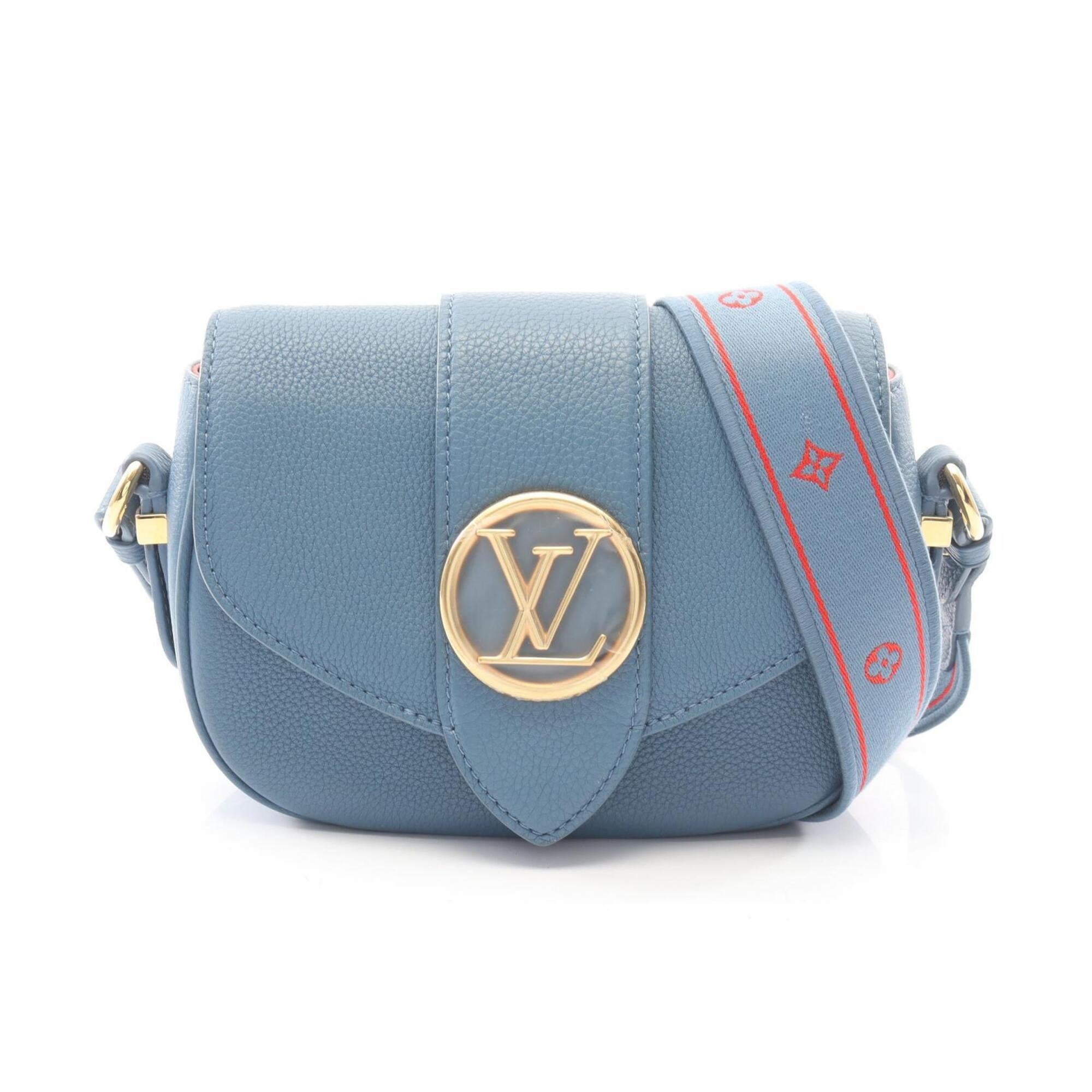 Louis Vuitton Blue Leather Handbag Shoulder Bag (Pre-Owned)