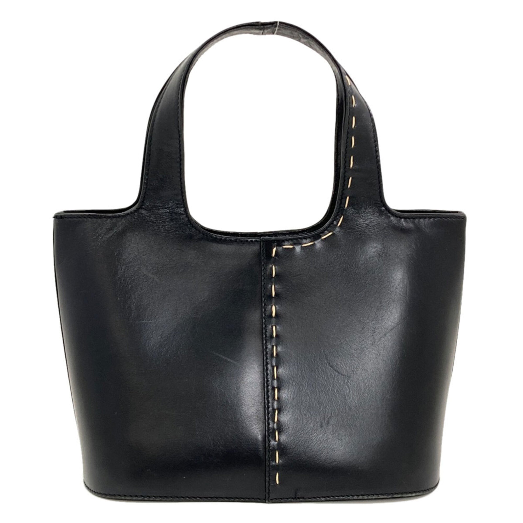 Salvatore Ferragamo Black Leather Handbag (Pre-Owned)