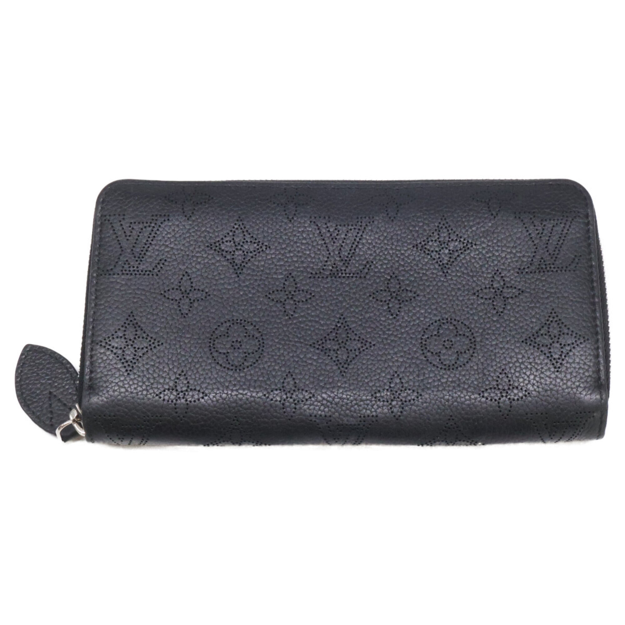 Louis Vuitton Black Mahina Leather Long Wallet (Bi-Fold) (Pre-Owned)