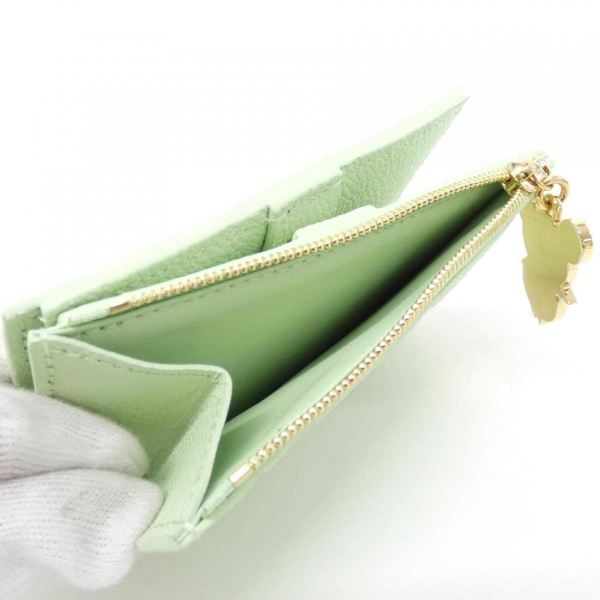 Louis Vuitton Green Green Tea Leather Wallet (Bi-Fold) (Pre-Owned)