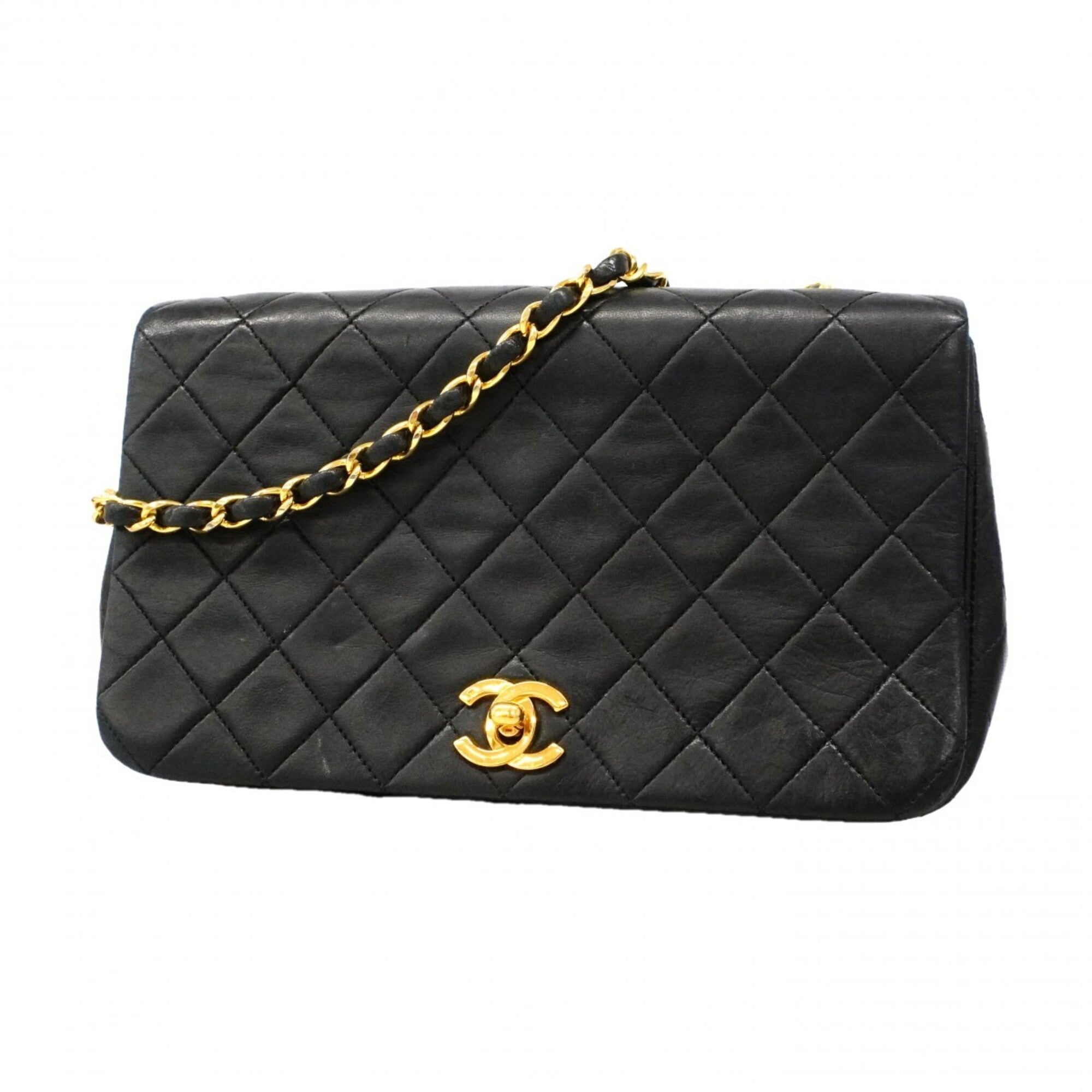 Chanel Black Leather Shoulder Bag (Pre-Owned)