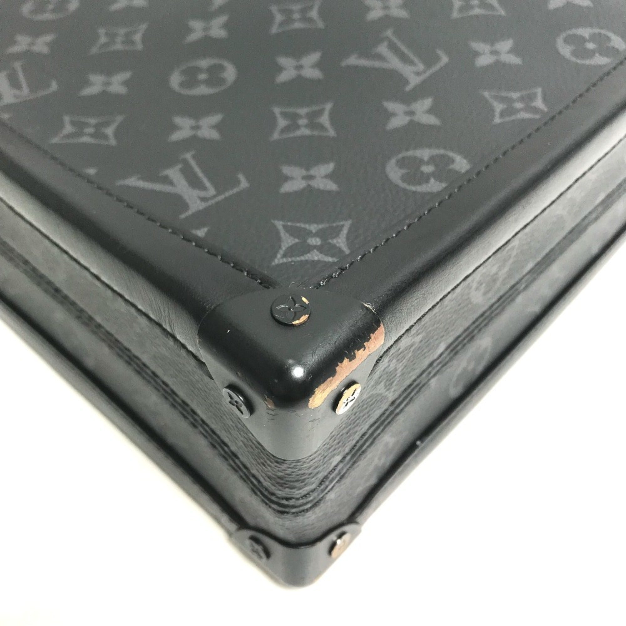 Louis Vuitton Monogram Eclipse Black Monogram Eclipse Briefcase Handbag Shoulder Bag (Pre-Owned)