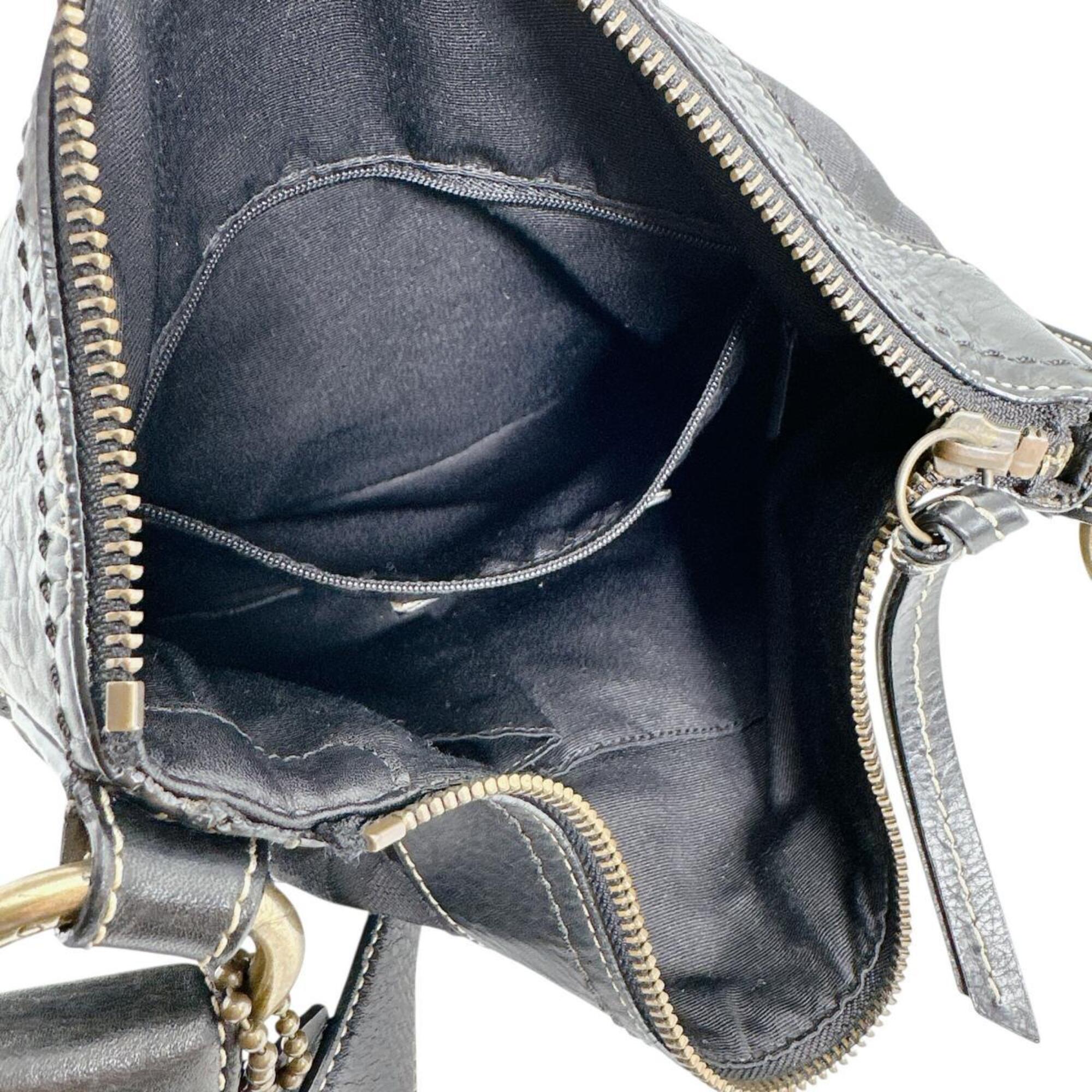 Coach Black Canvas Shoulder Bag (Pre-Owned)