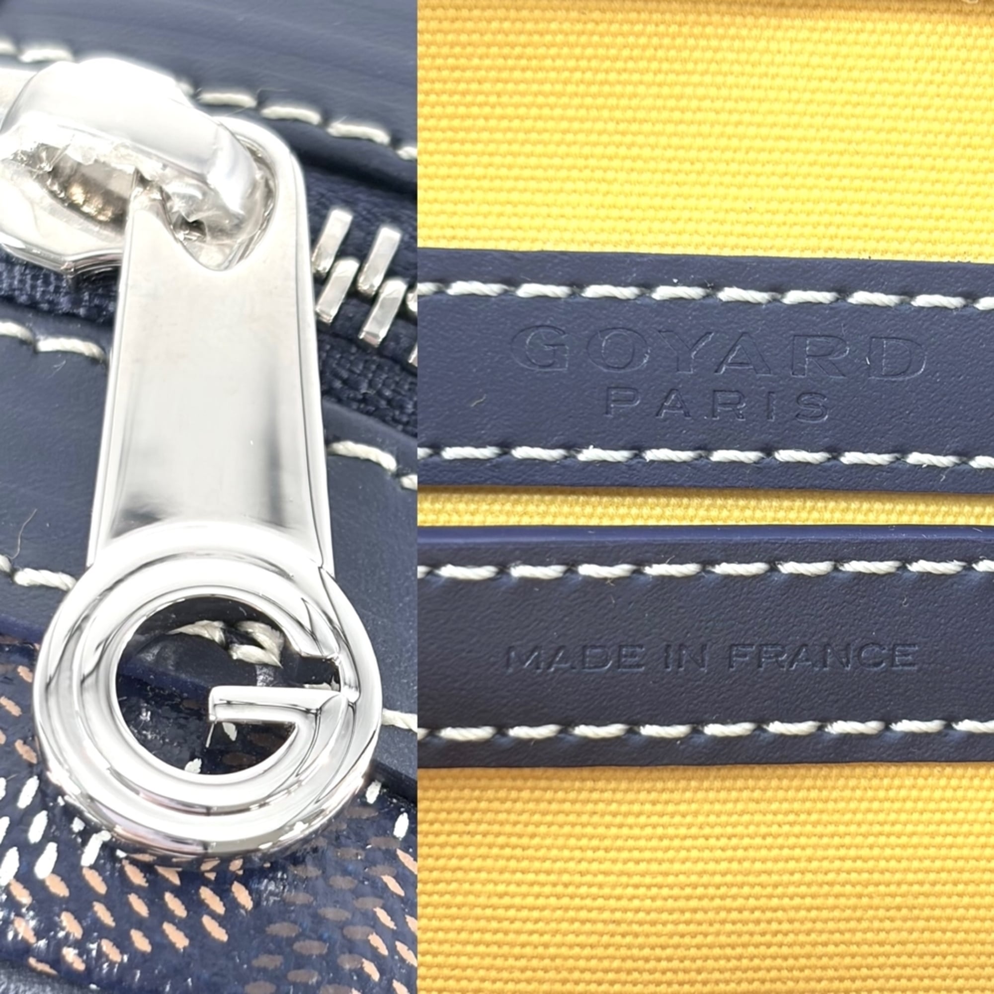Goyard Navy White Coated Canvas Shoulder Bag (Pre-Owned)