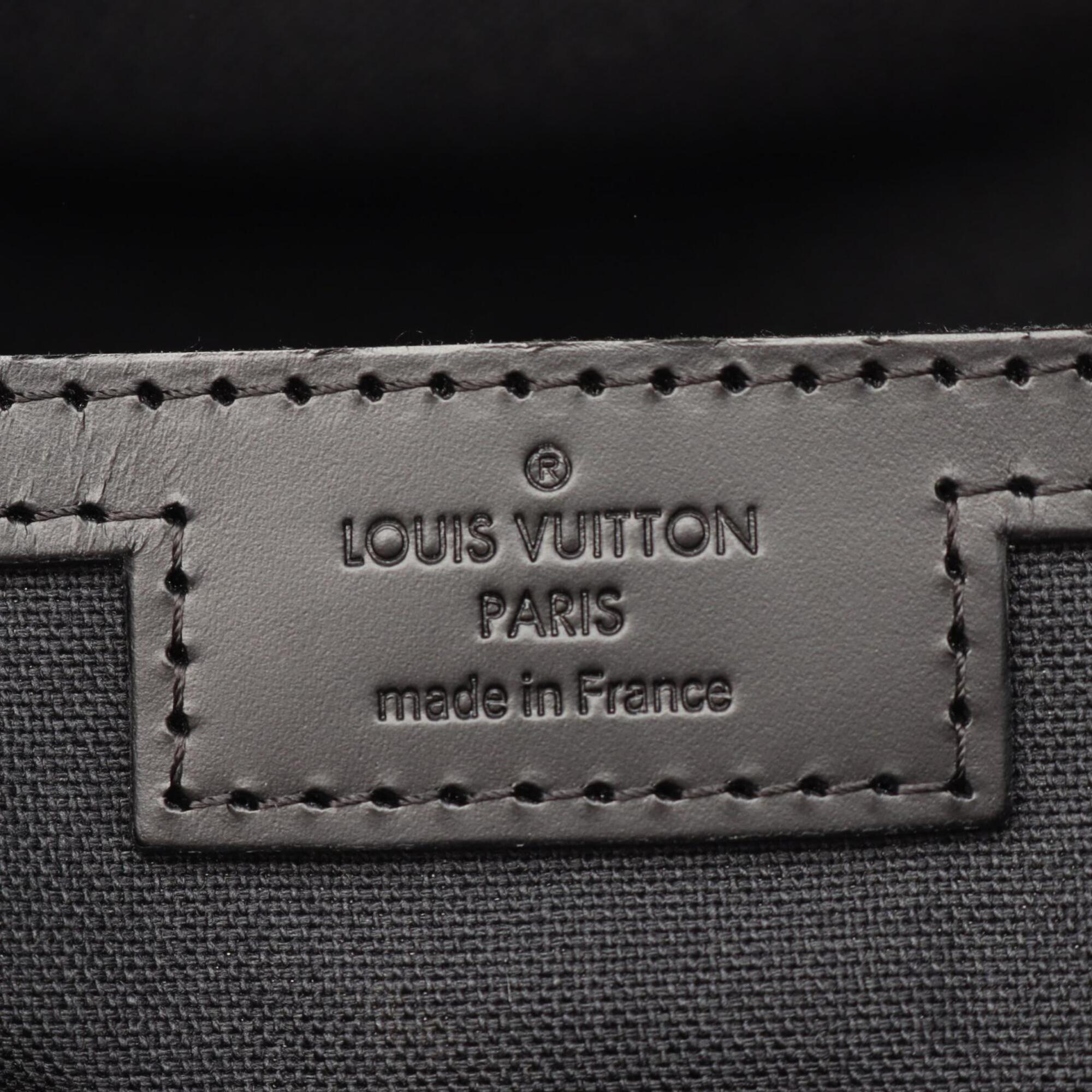 Louis Vuitton Black Coated Canvas Leather Handbag Tote Bag (Pre-Owned)