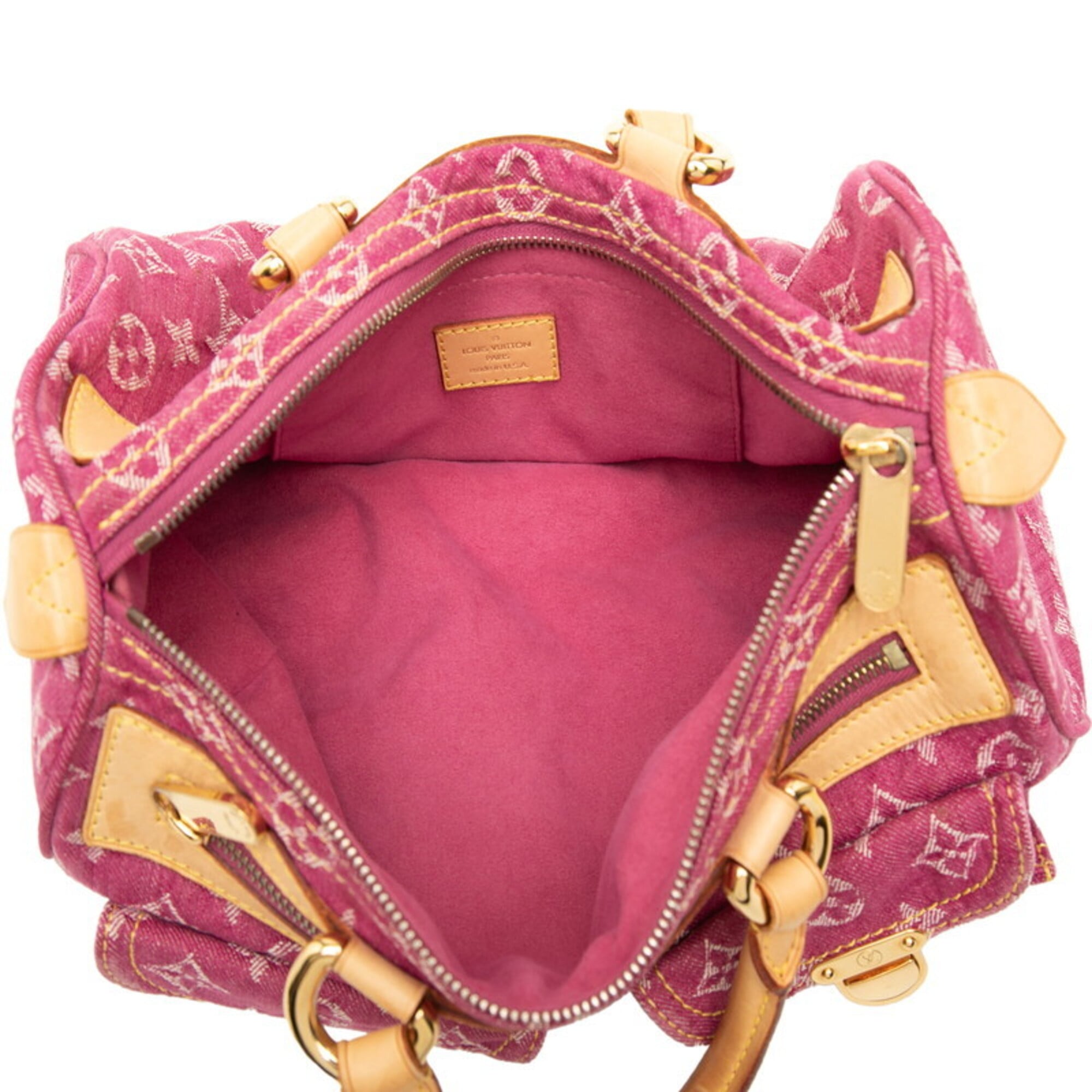 Louis Vuitton Pink Denim Handbag (Pre-Owned)