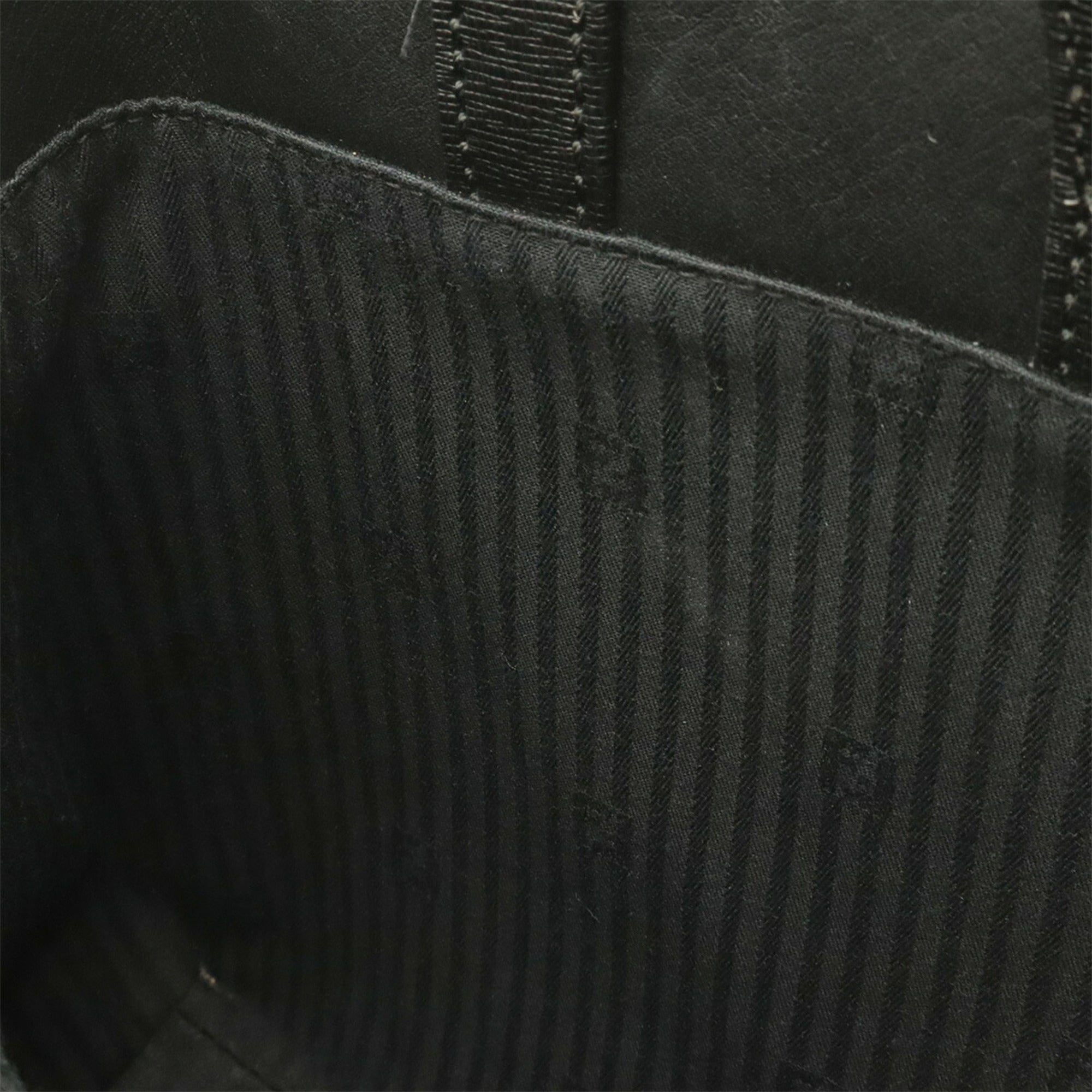Fendi Black Leather Handbag Shoulder Bag Tote Bag (Pre-Owned)