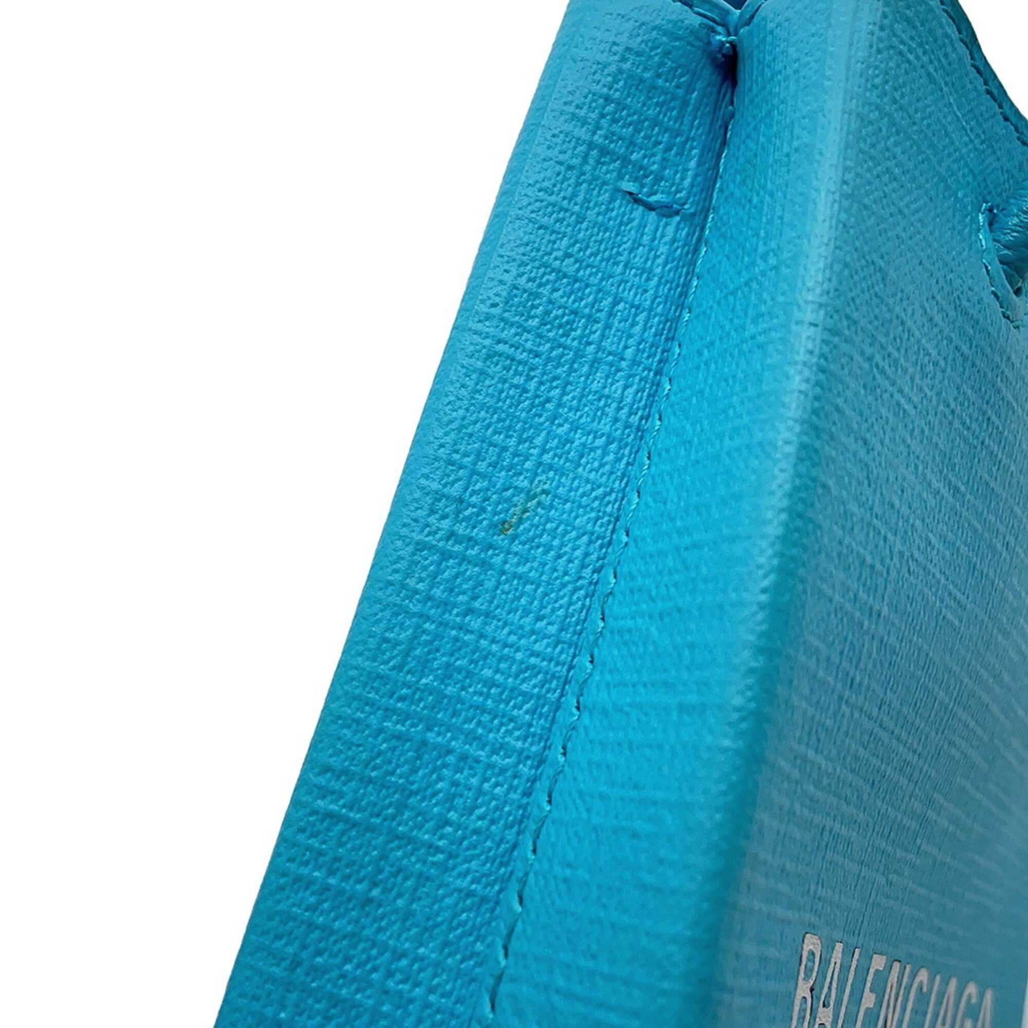 Balenciaga Light Blue Leather Handbag Shoulder Bag (Pre-Owned)