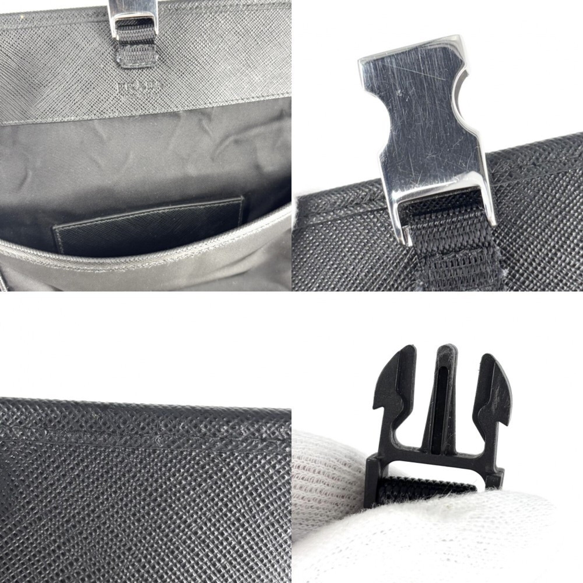 Prada Black Nylon Pochette Shoulder Bag (Pre-Owned)