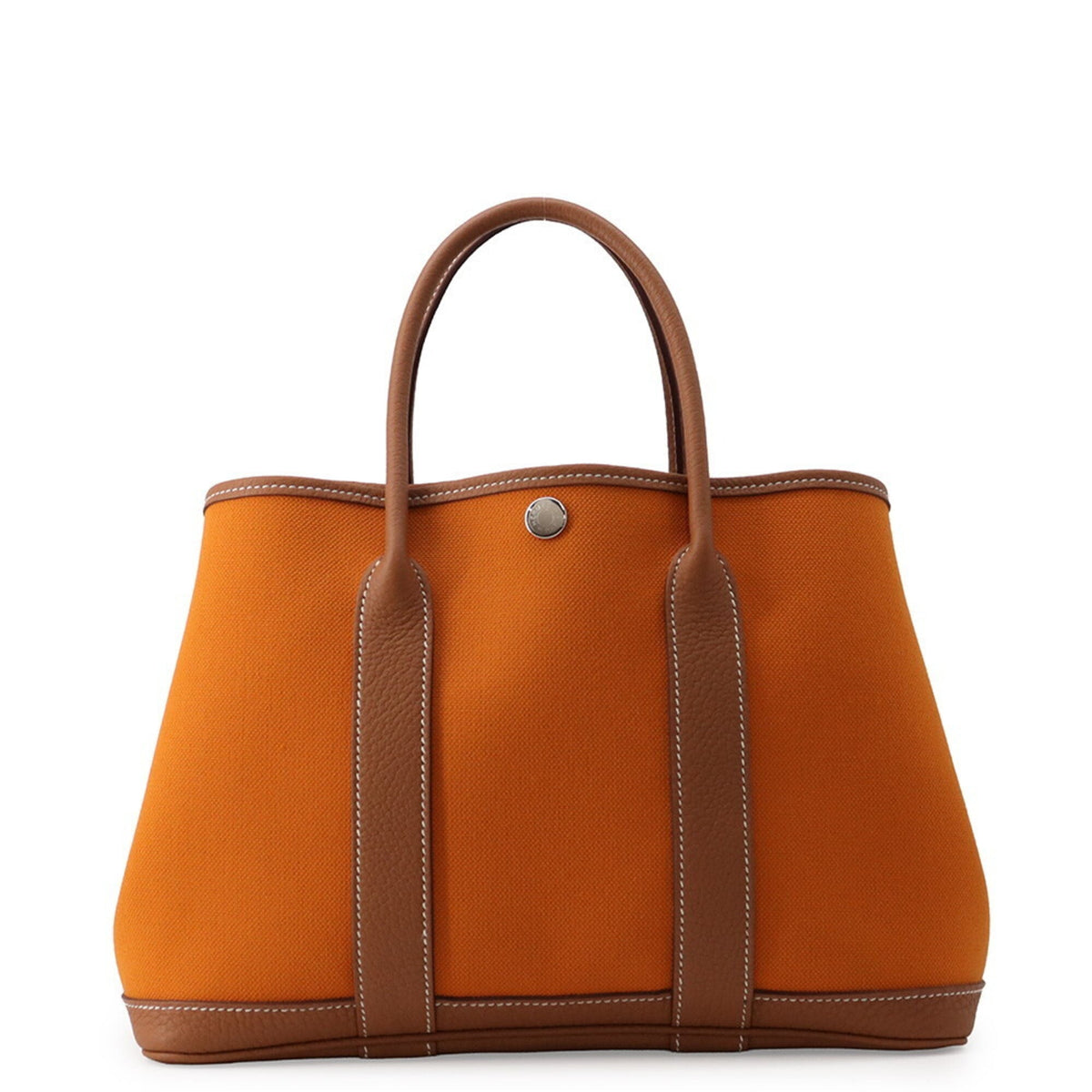 Hermes Apricot Gold Negonda Leather Canvas Tote Bag (Pre-Owned)