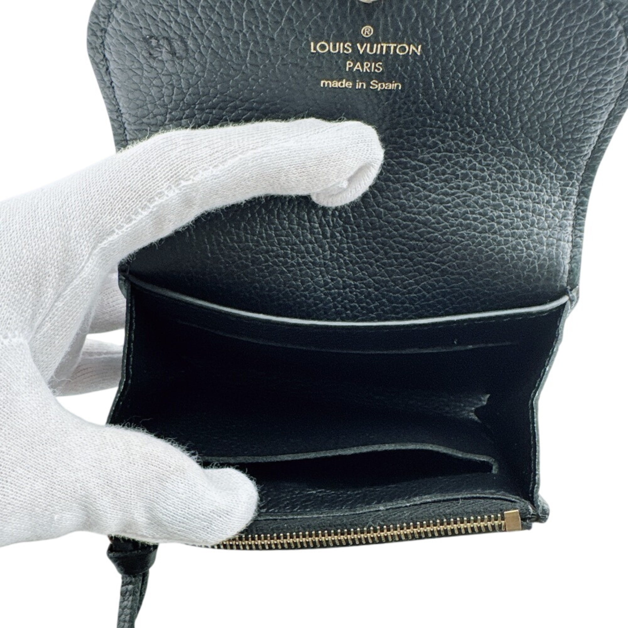 Louis Vuitton Monogram Empreinte Noir Leather Long Wallet (Bi-Fold) (Pre-Owned)