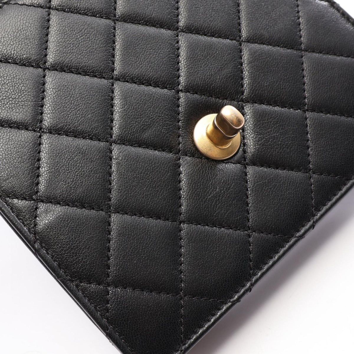 Chanel Black Leather Handbag Shoulder Bag (Pre-Owned)