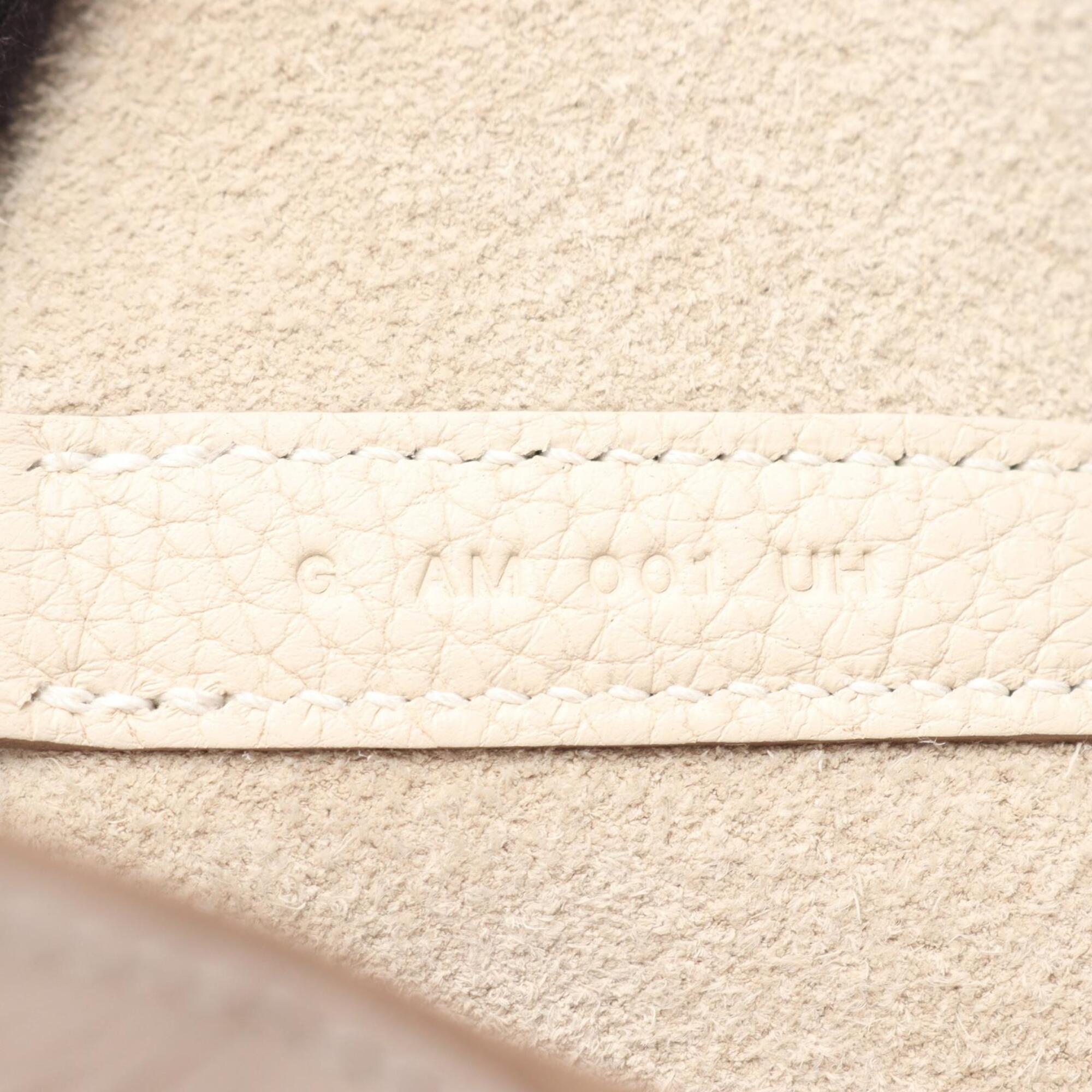 Hermes White Taurillon Clemence Leather Leather Handbag (Pre-Owned)