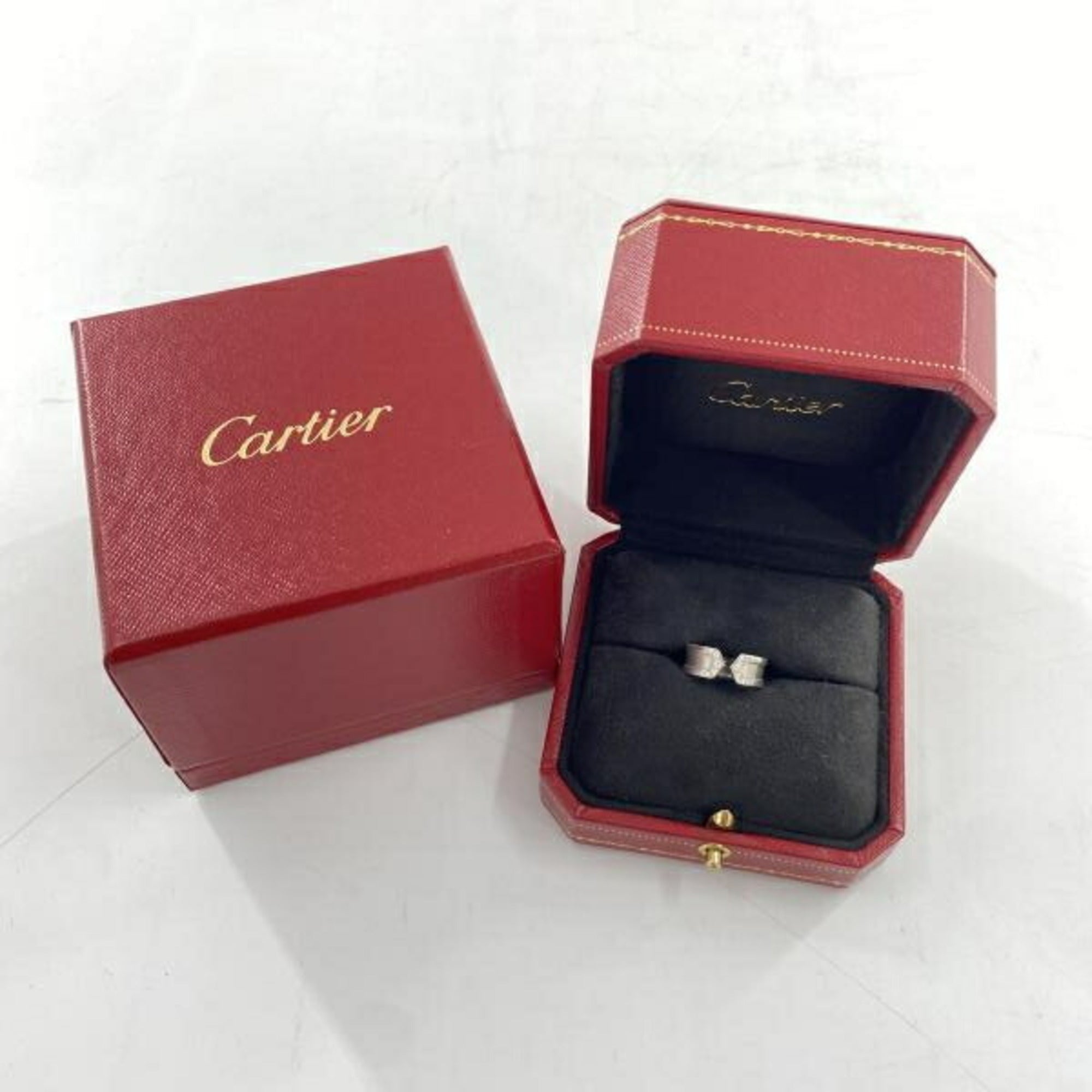 Cartier C2 Silver White Gold (18K) Band Ring (Pre-Owned)