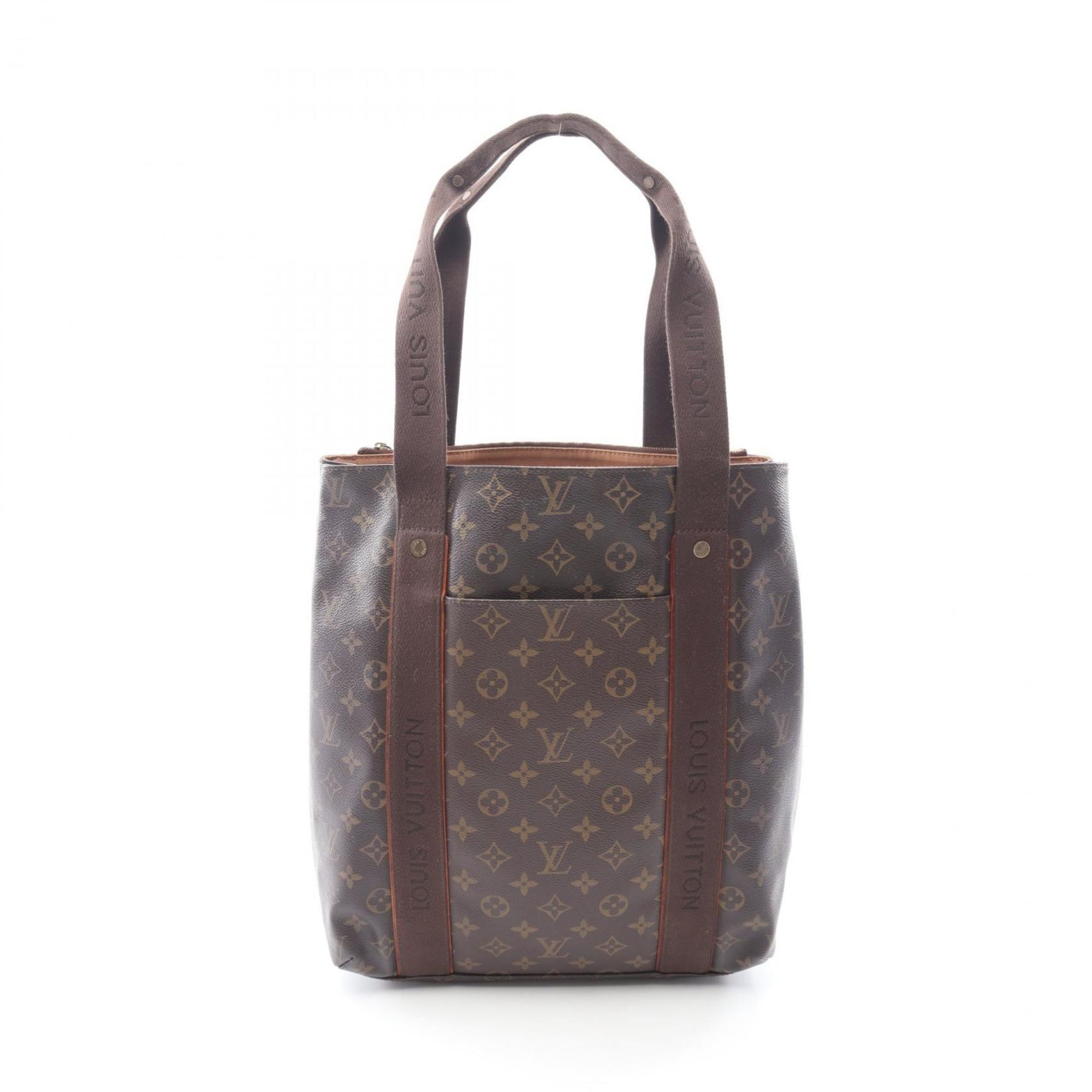 Louis Vuitton Brown Coated Canvas Leather Tote Bag (Pre-Owned)