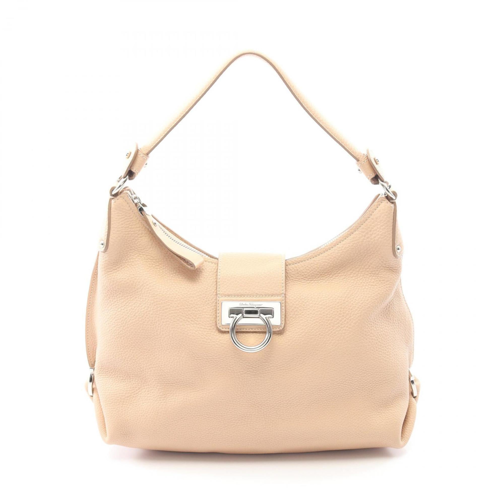 Salvatore Ferragamo Pink Leather Handbag Shoulder Bag (Pre-Owned)