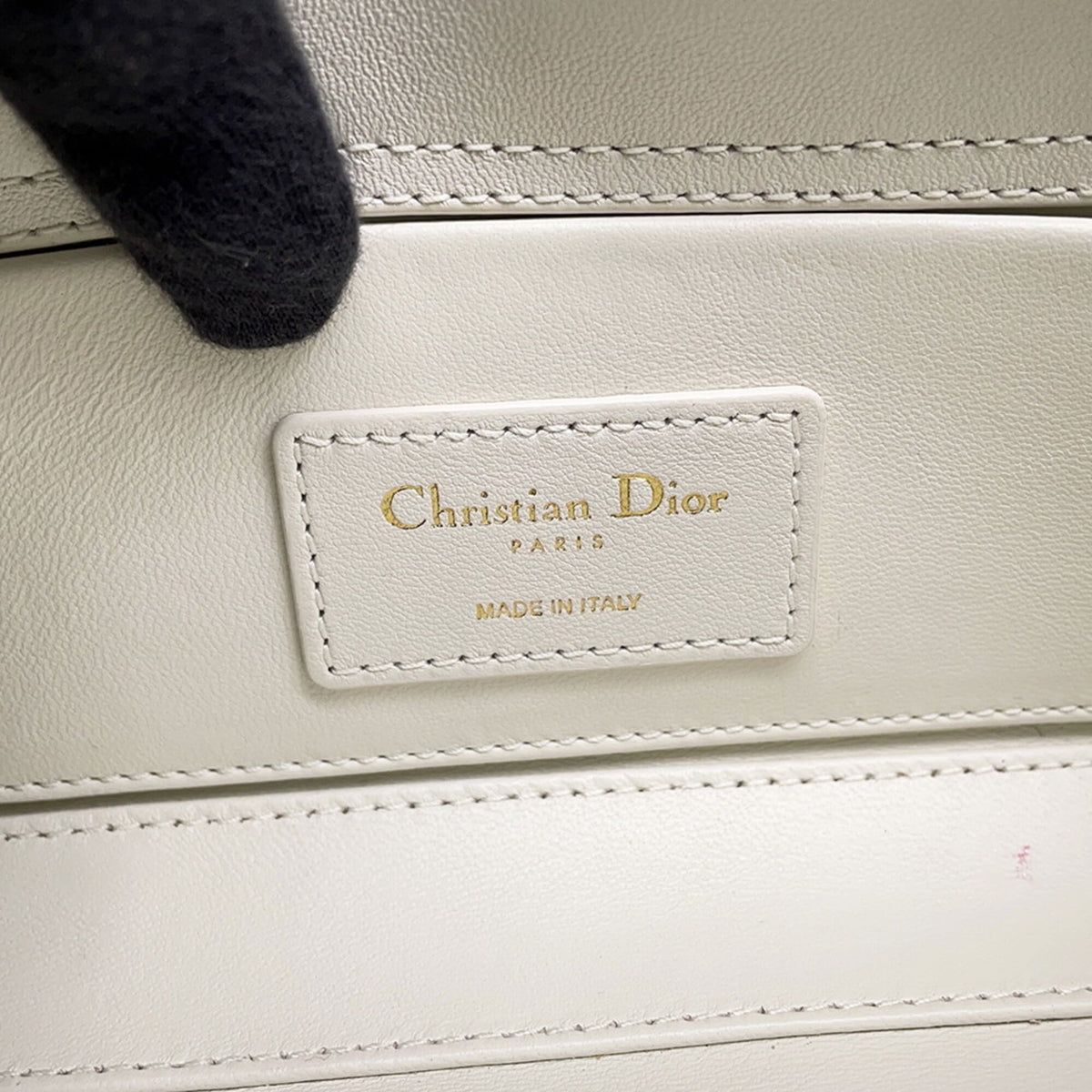 Christian Dior Blue White Leather Handbag (Pre-Owned)