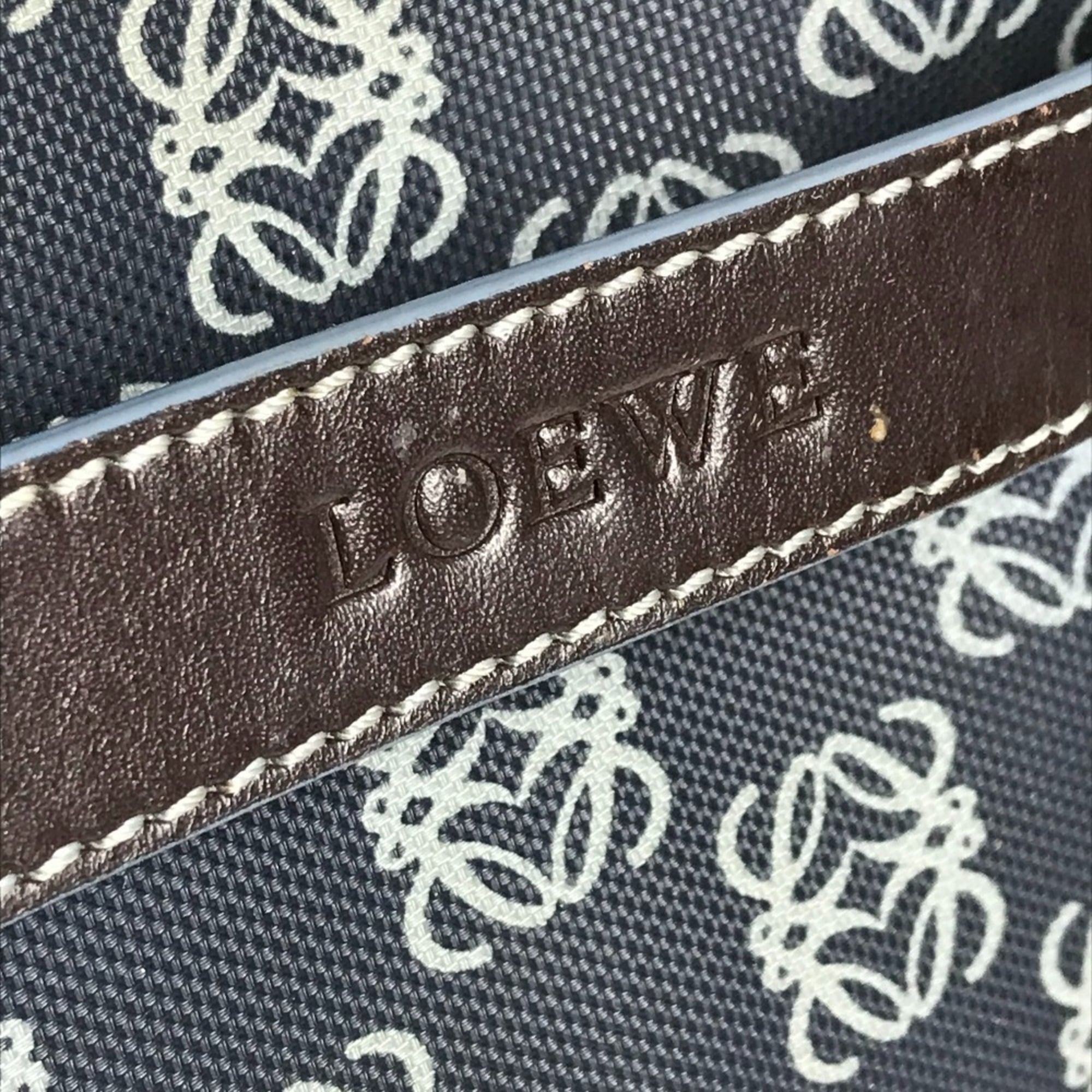 Loewe Blue Brown Pvc Leather Shoulder Bag Tote Bag (Pre-Owned)