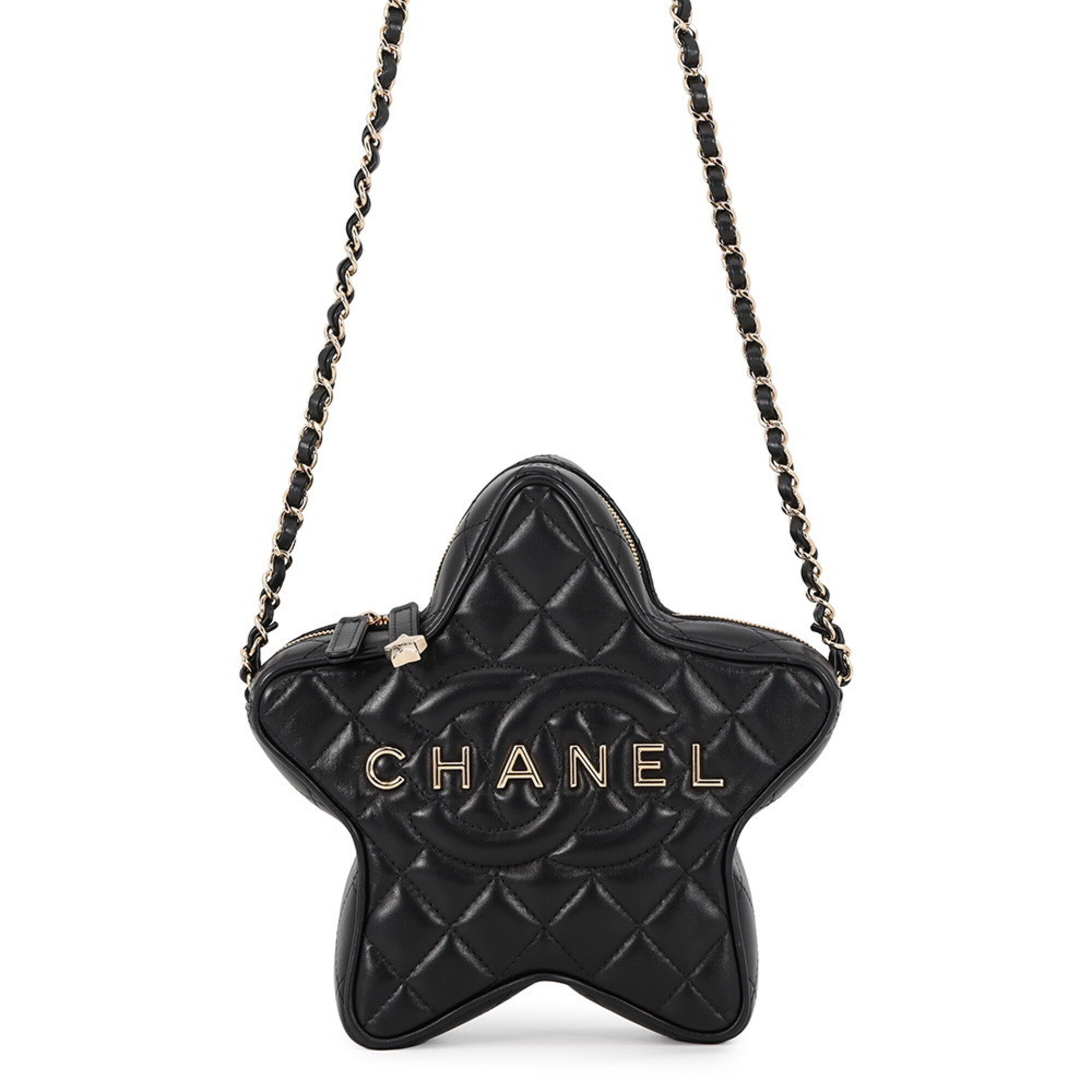 Chanel Black Leather Shoulder Bag (Pre-Owned)