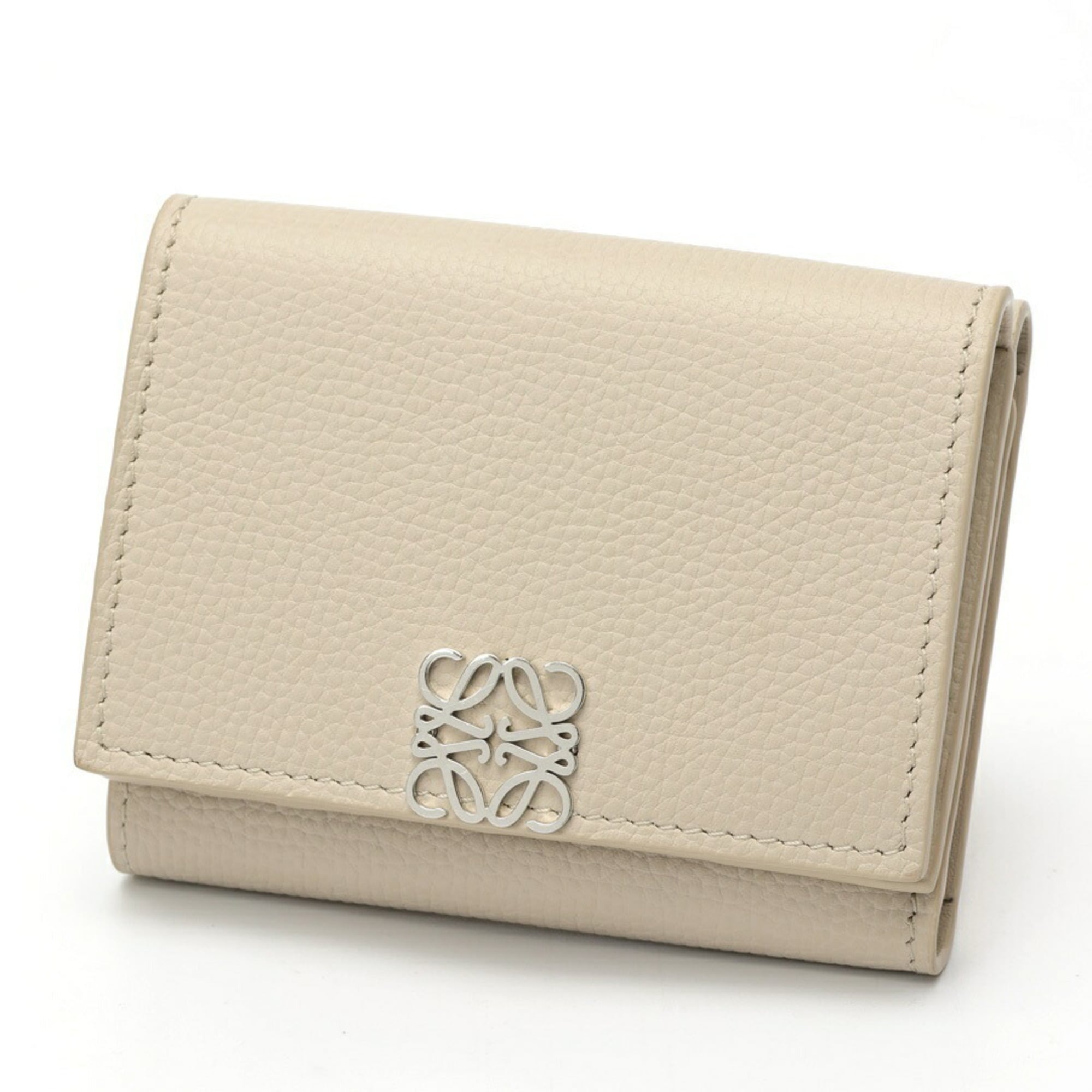 Loewe Grayish Leather Wallet (Tri-Fold) (Pre-Owned)
