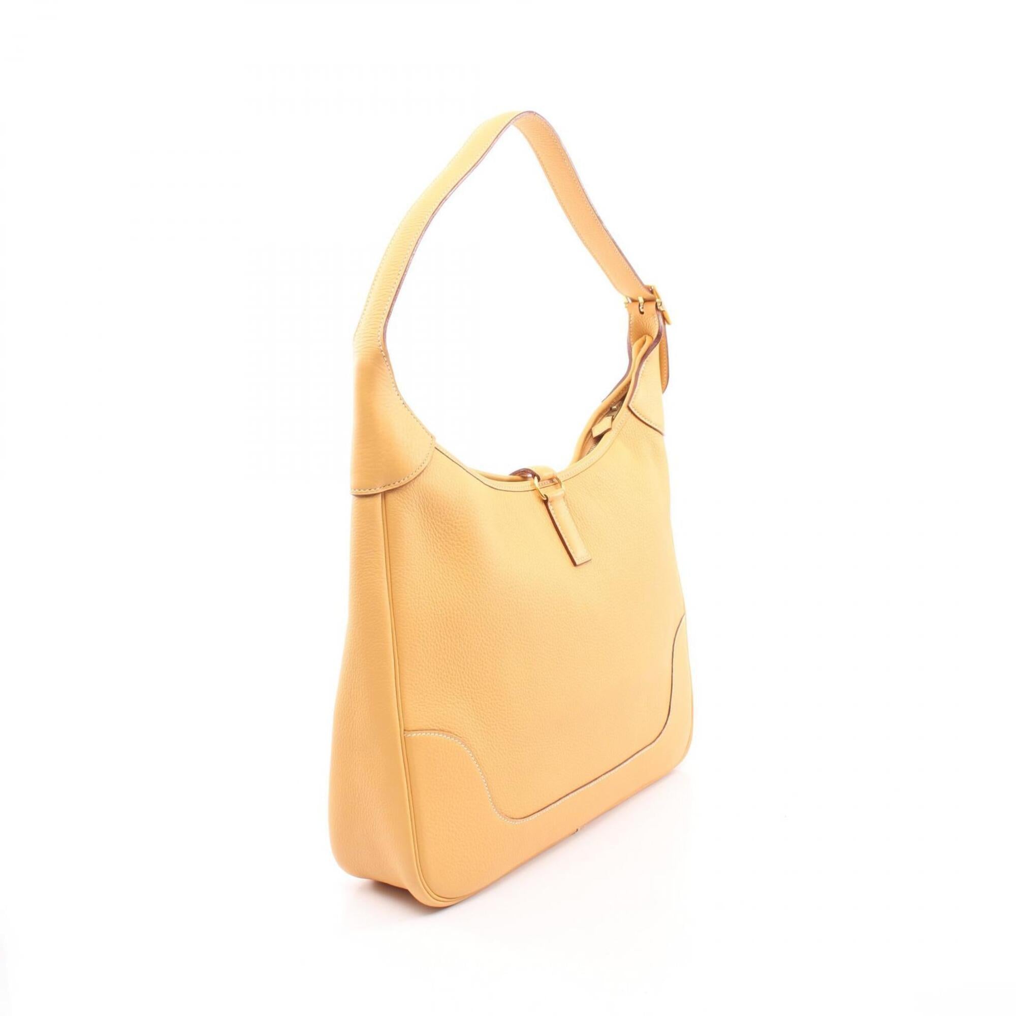 Hermes Jaune Yellow Taurillon Clemence Leather Handbag Shoulder Bag (Pre-Owned)