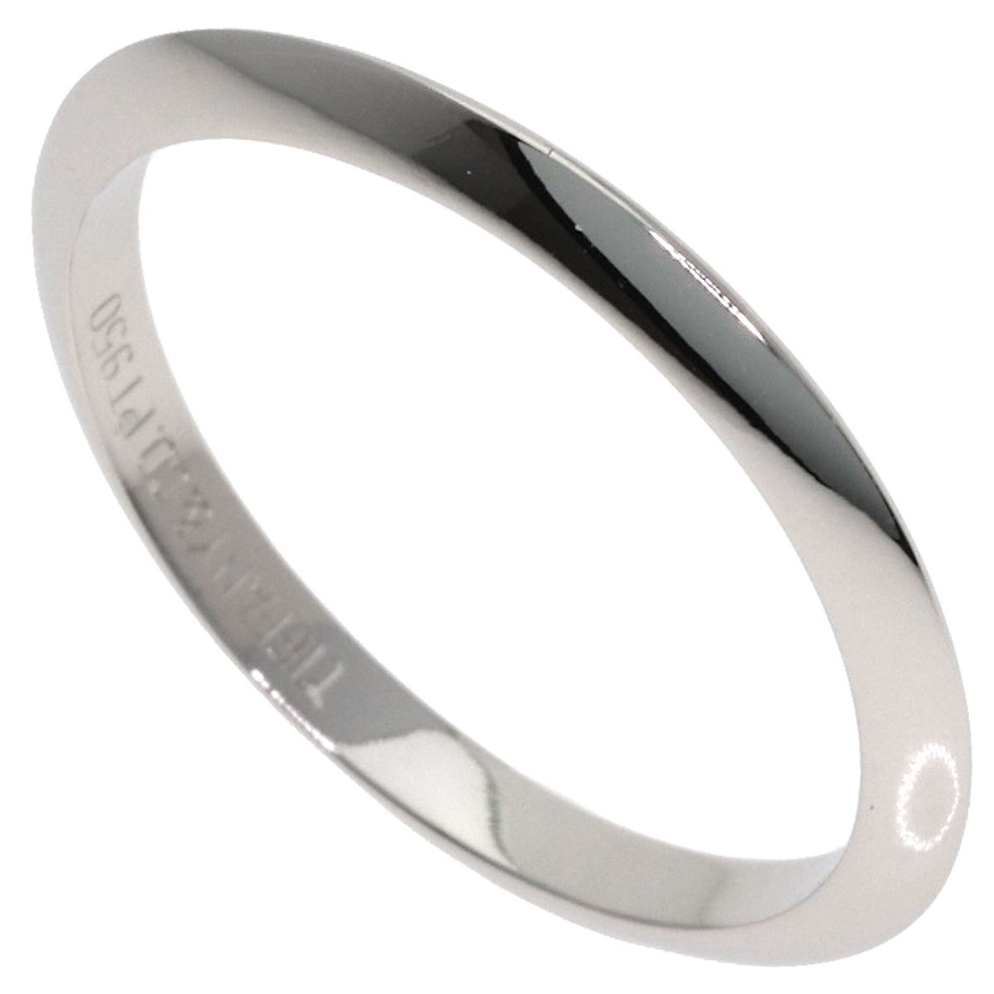 Tiffany Platinum Platinum 950 Band Ring (Pre-Owned)
