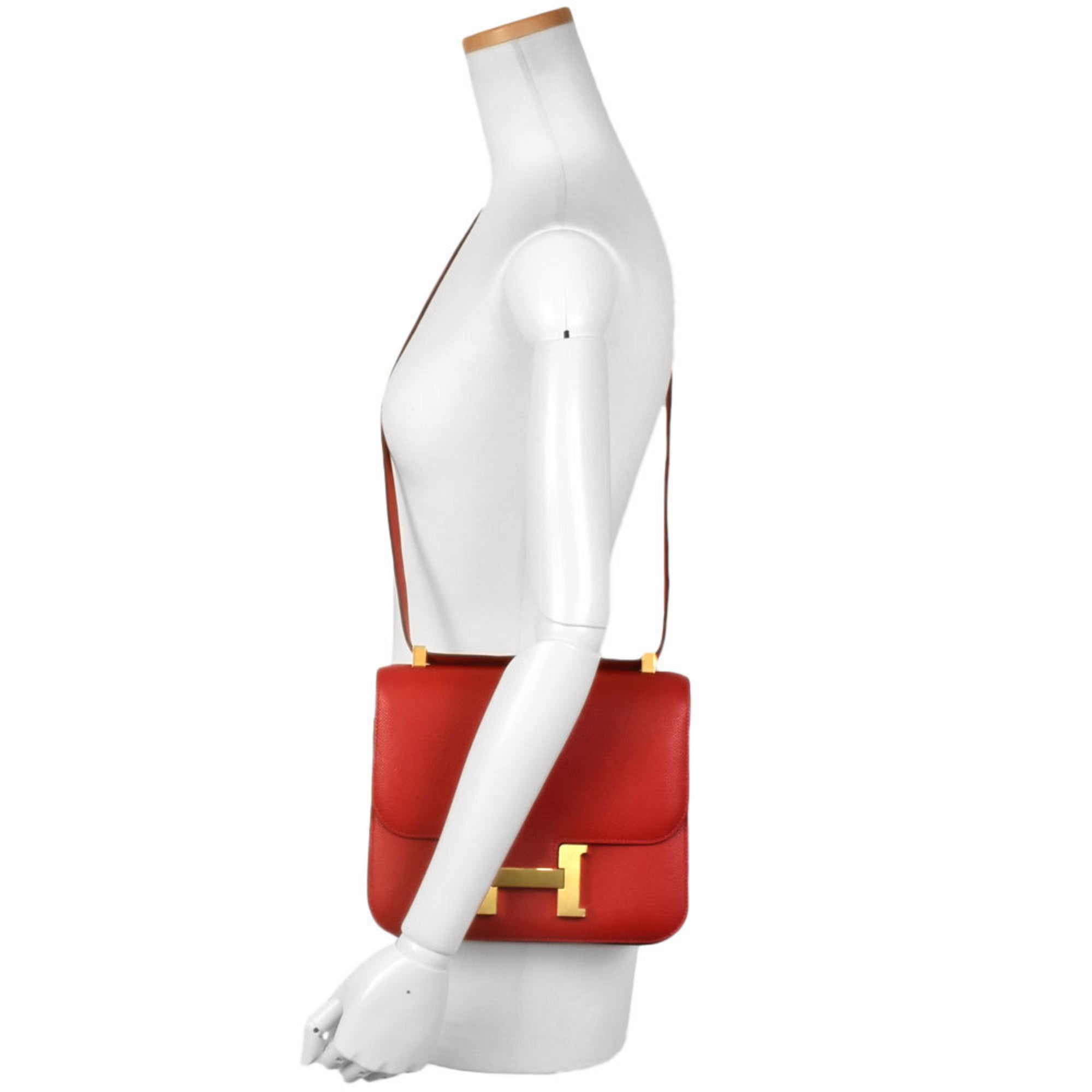 Hermes Constance Red Color Leather Shoulder Bag (Pre-Owned)