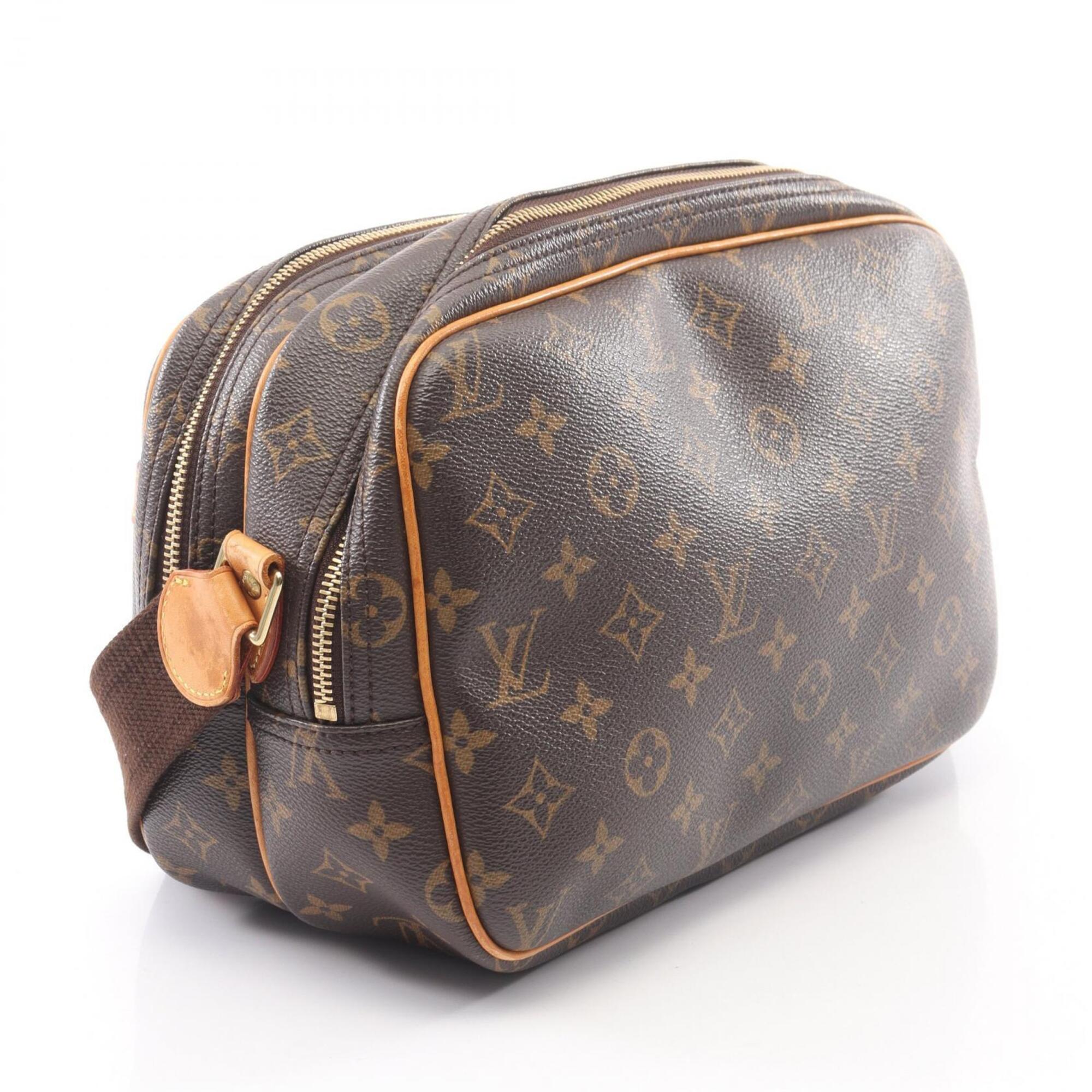 Louis Vuitton Brown Monogram Coated Canvas Leather Handbag Shoulder Bag (Pre-Owned)