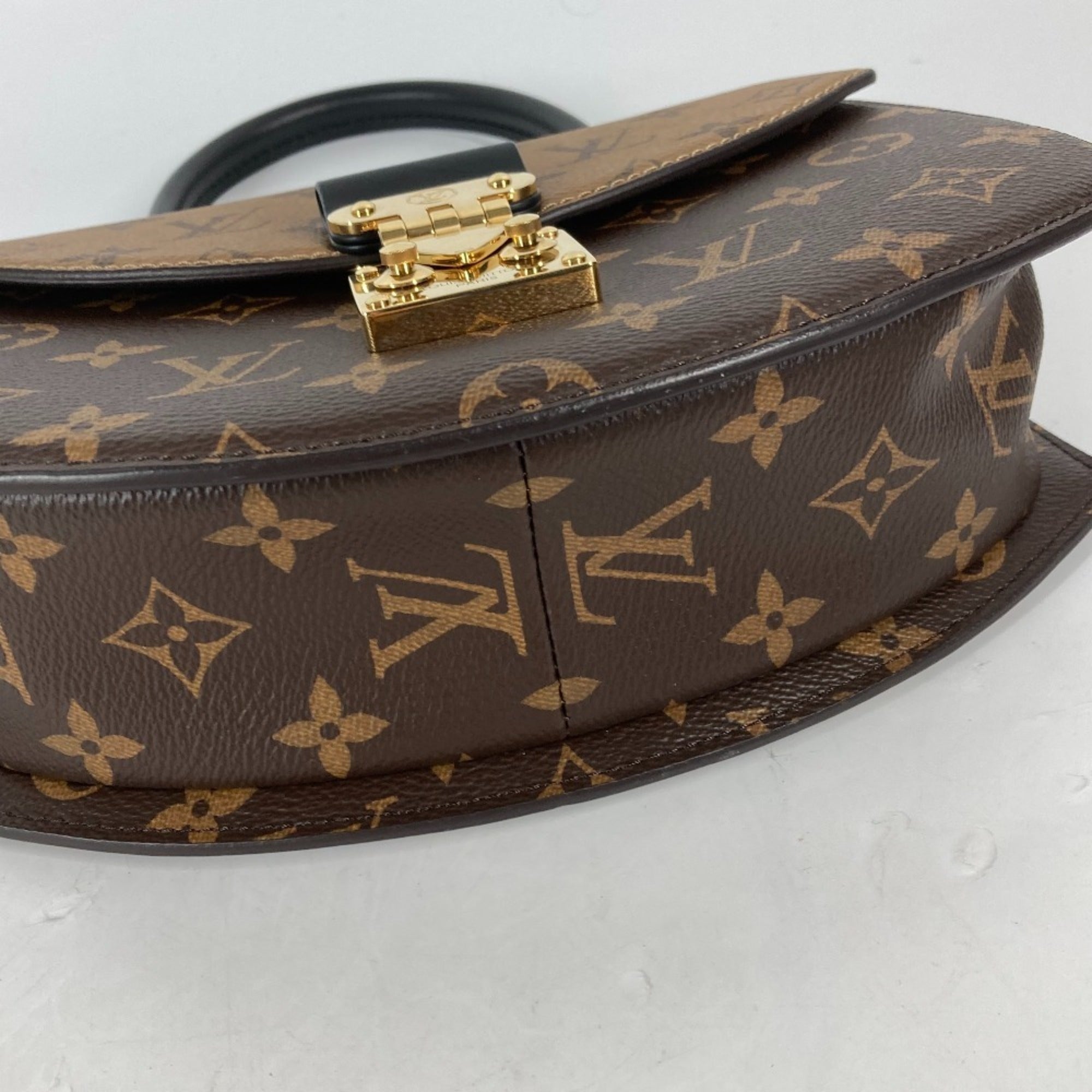 Louis Vuitton Beige Brown Monogram Reverse Monogram Reverse Handbag Shoulder Bag (Pre-Owned)