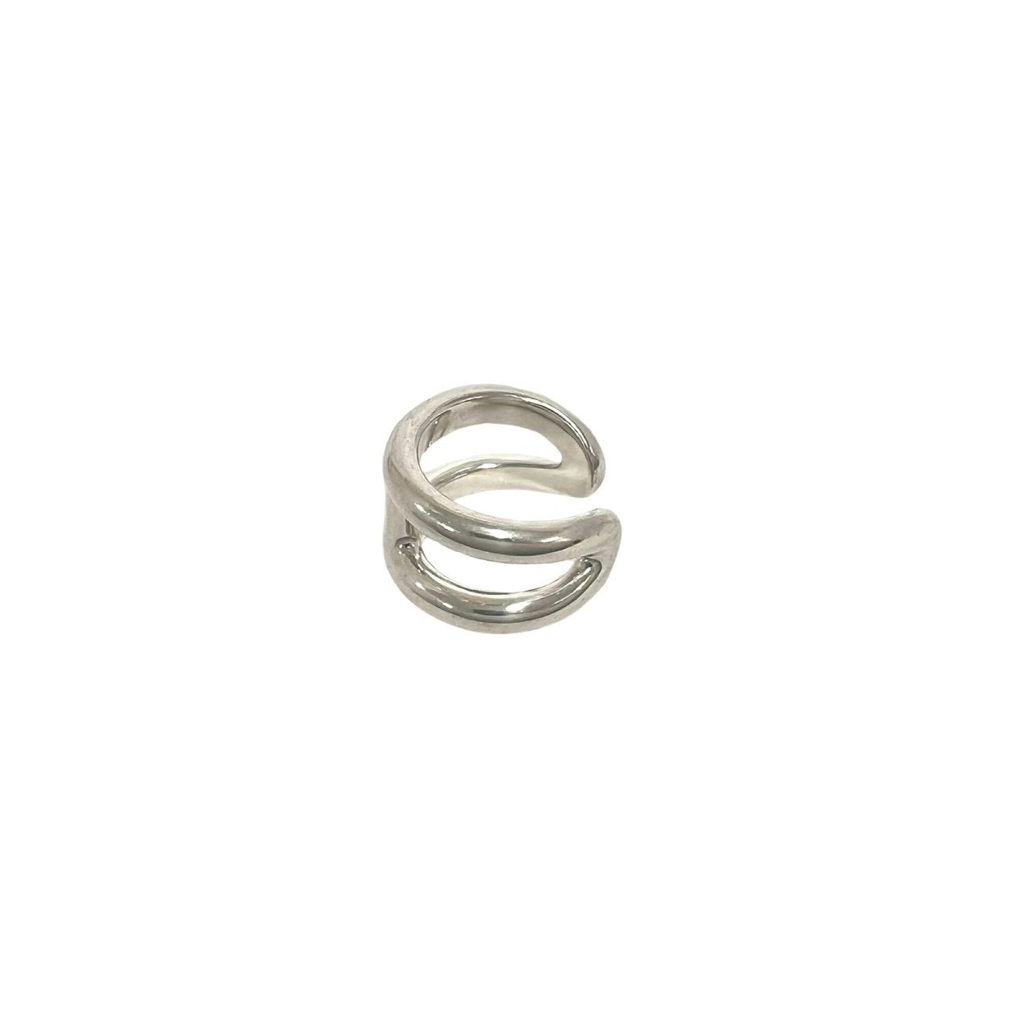 Hermes Silver Silver 925 Band Ring (Pre-Owned)