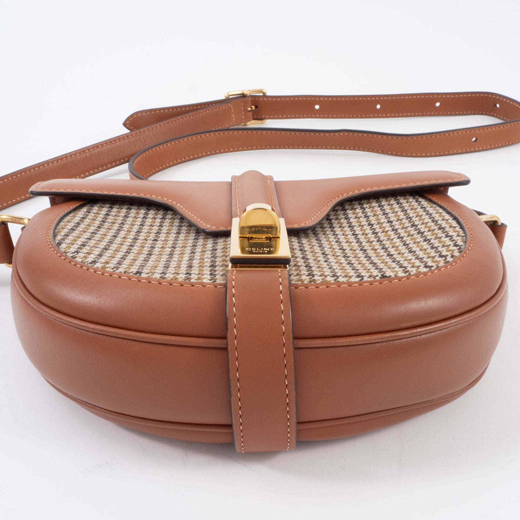 Celine Canvas Leather Shoulder Bag (Pre-Owned)