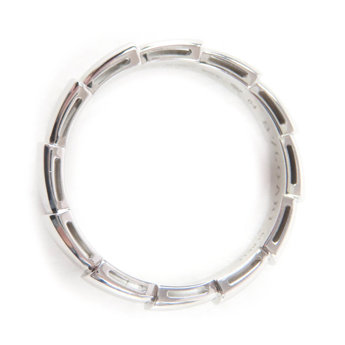 Bvlgari Silver White Gold (18K) Band Ring (Pre-Owned)