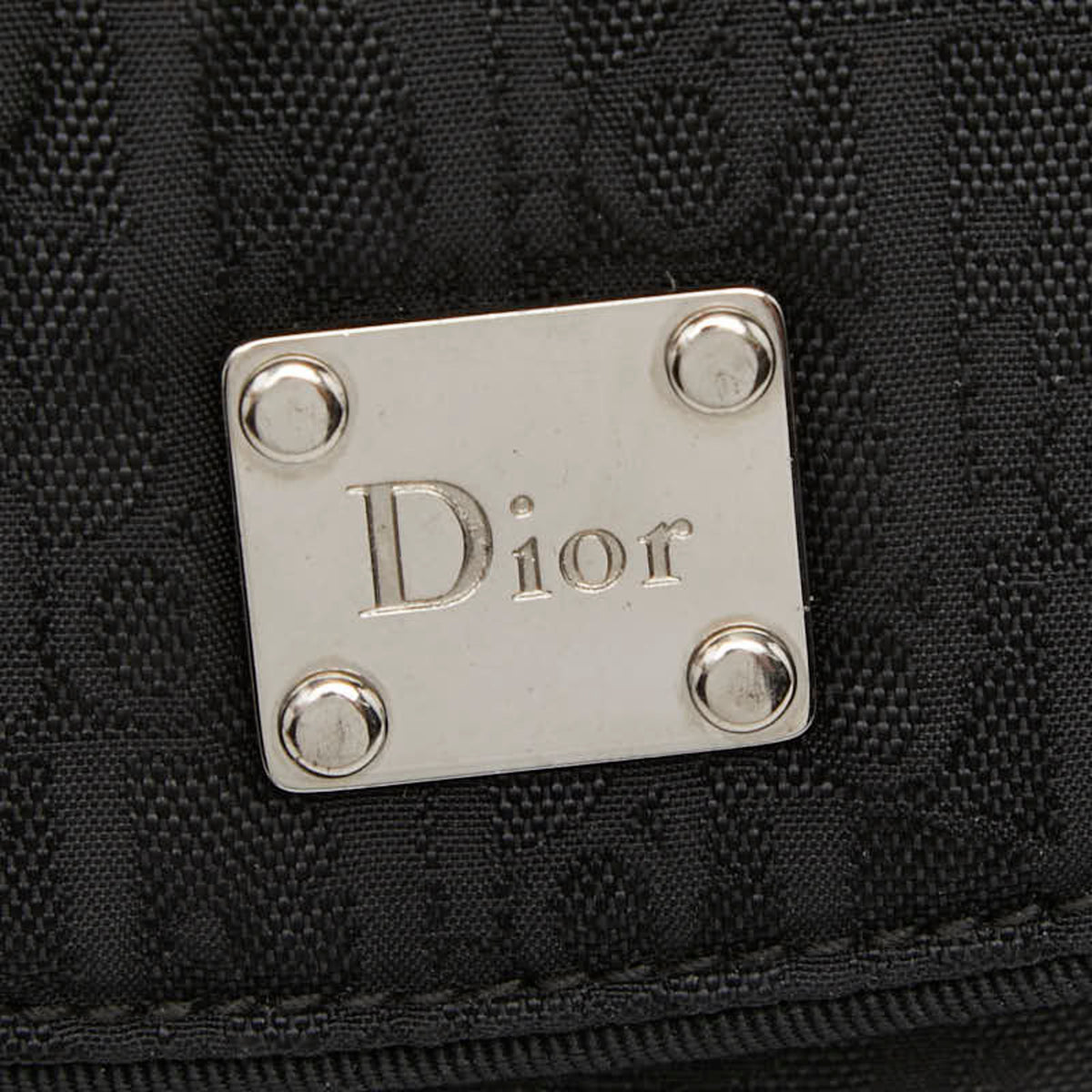 Christian Dior Black Canvas Leather Shoulder Bag (Pre-Owned)