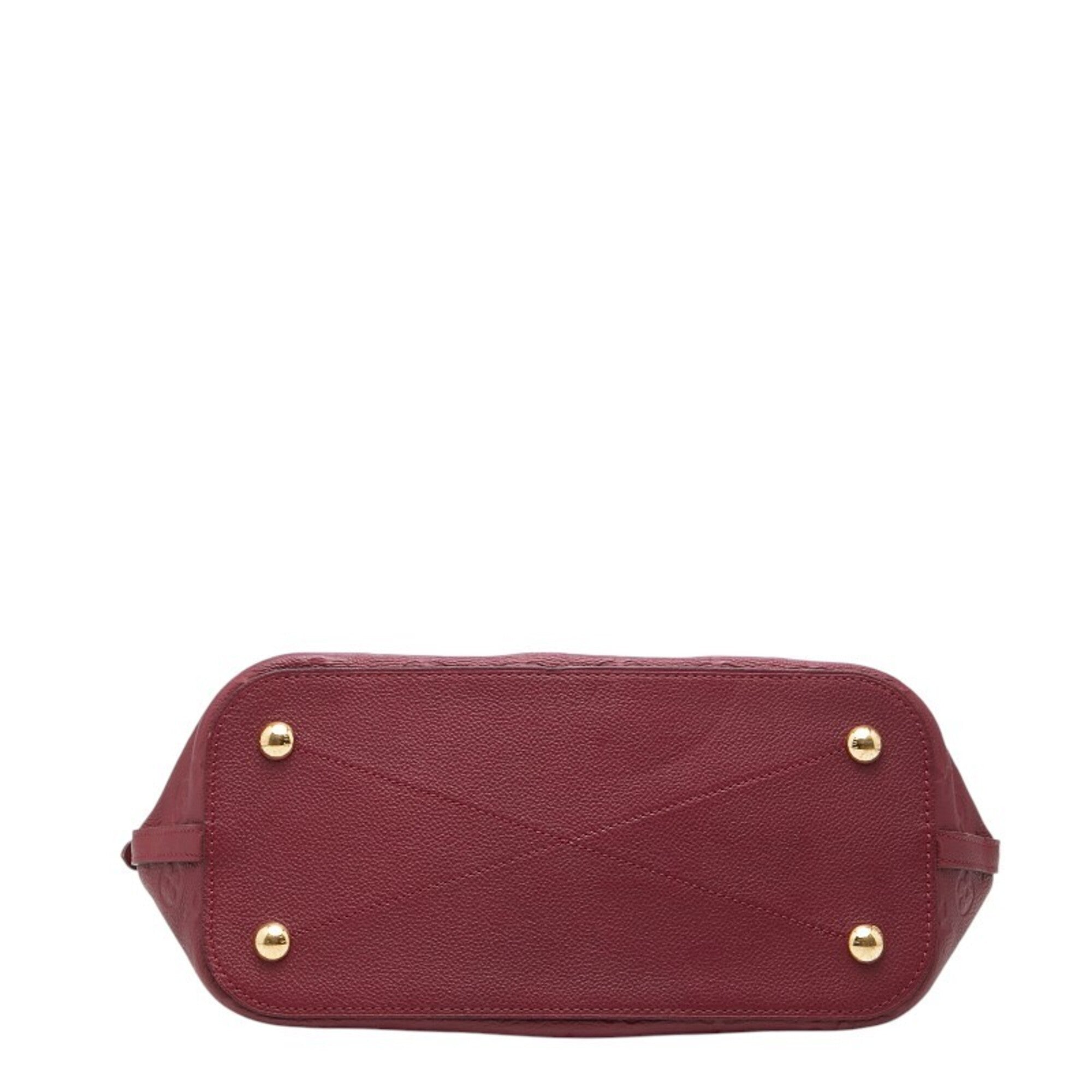 Louis Vuitton Raisin Red Color Wine Leather Handbag (Pre-Owned)