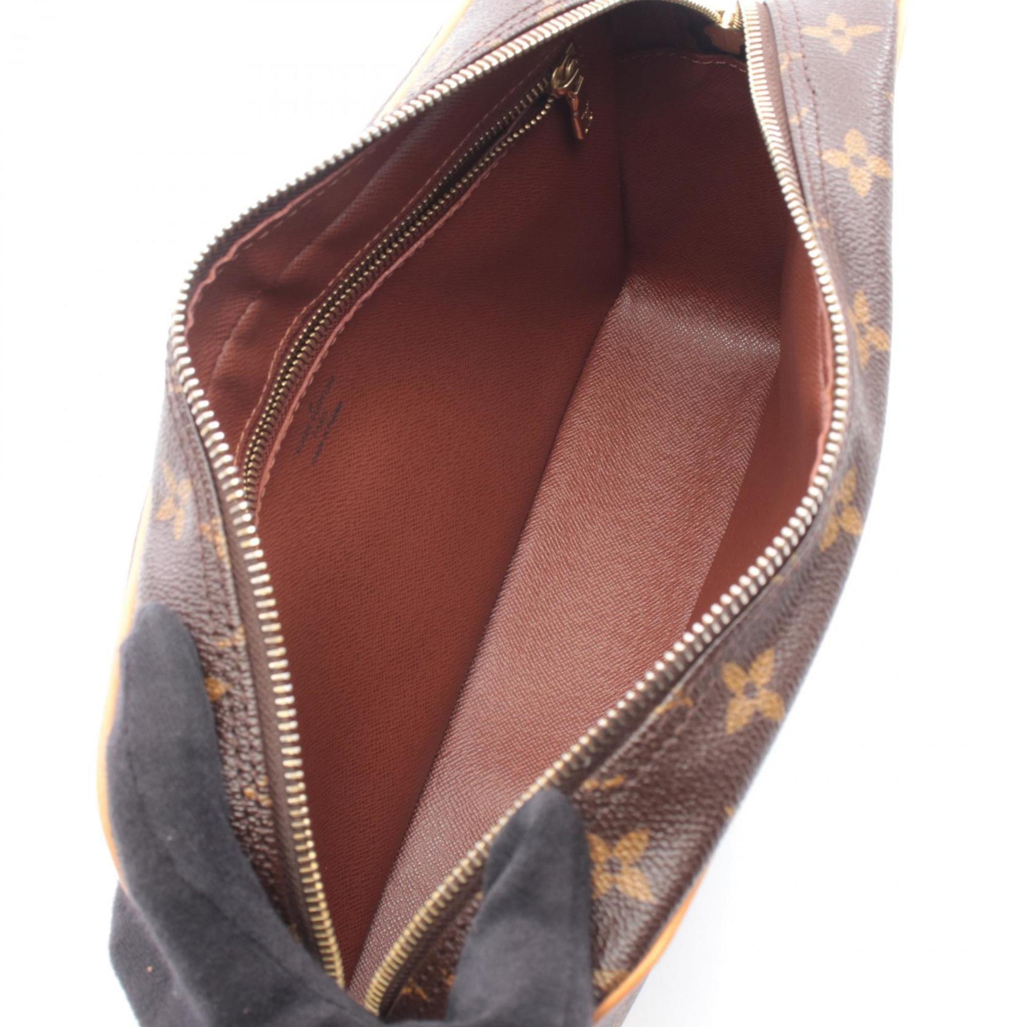 Louis Vuitton Brown Monogram Coated Canvas Leather Handbag Shoulder Bag (Pre-Owned)