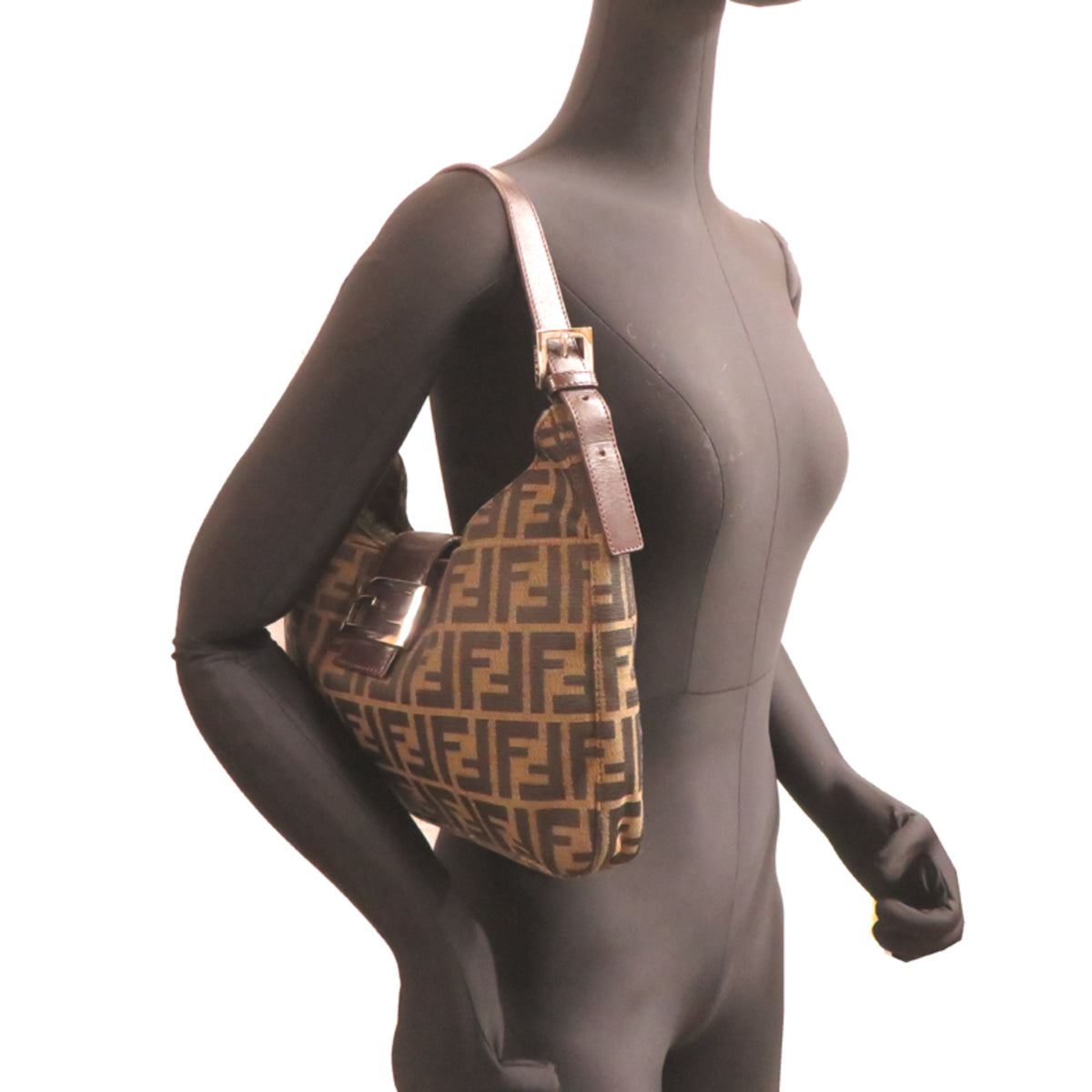 Fendi Brown Canvas Handbag (Pre-Owned)