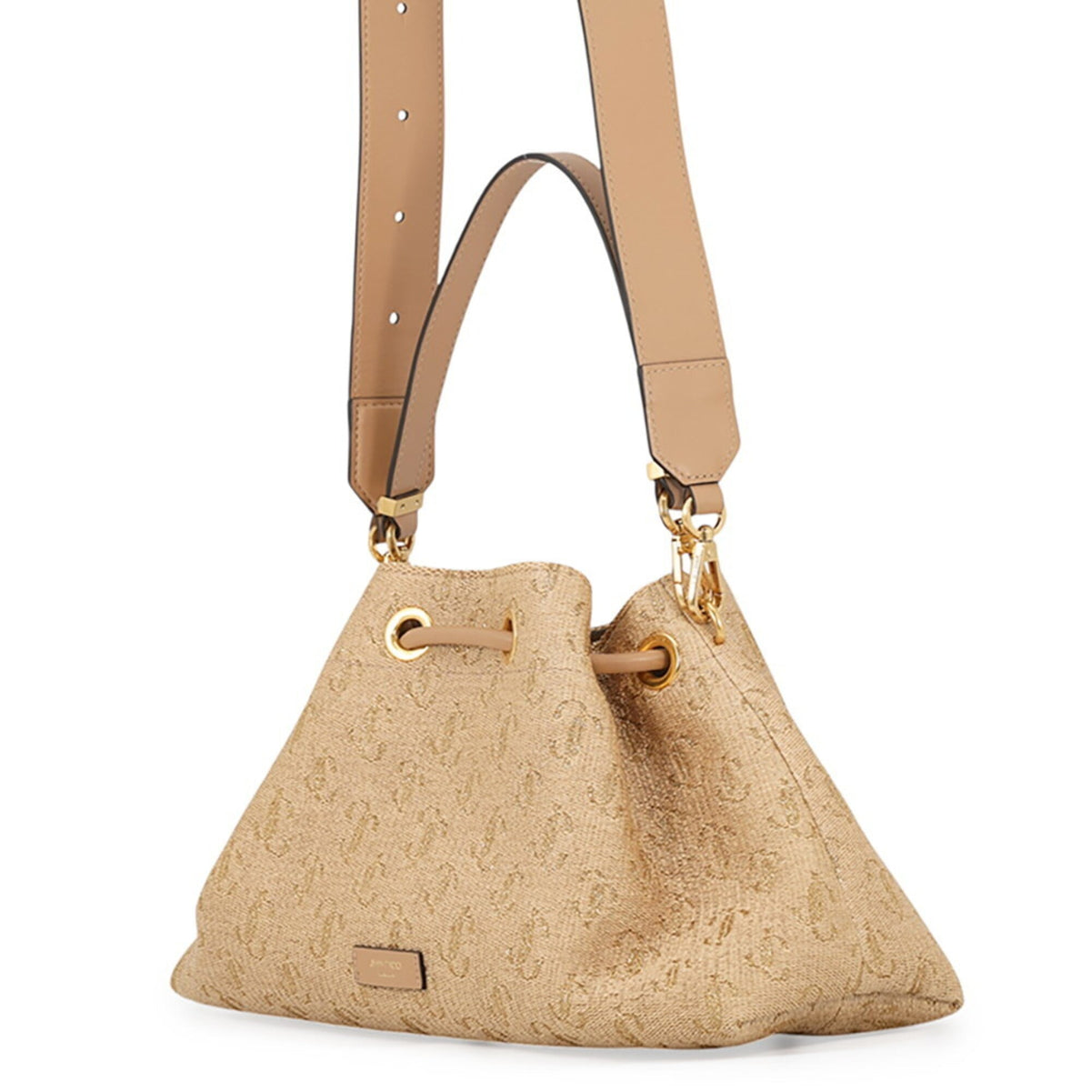 Jimmy Choo Beige Raffia Handbag Shoulder Bag (Pre-Owned)